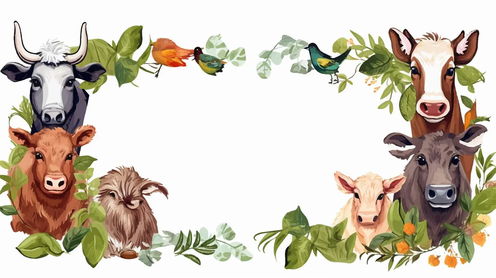 Cartoon Farm Animals Vector Illustration — free download from Dotvec