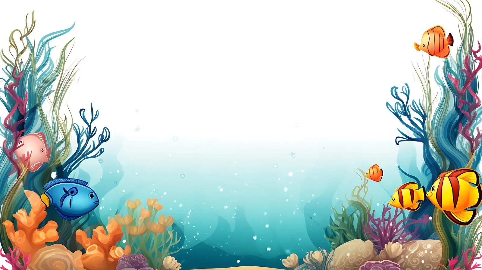 Underwater Frame Design with Fish Illustration — free download from Dotvec