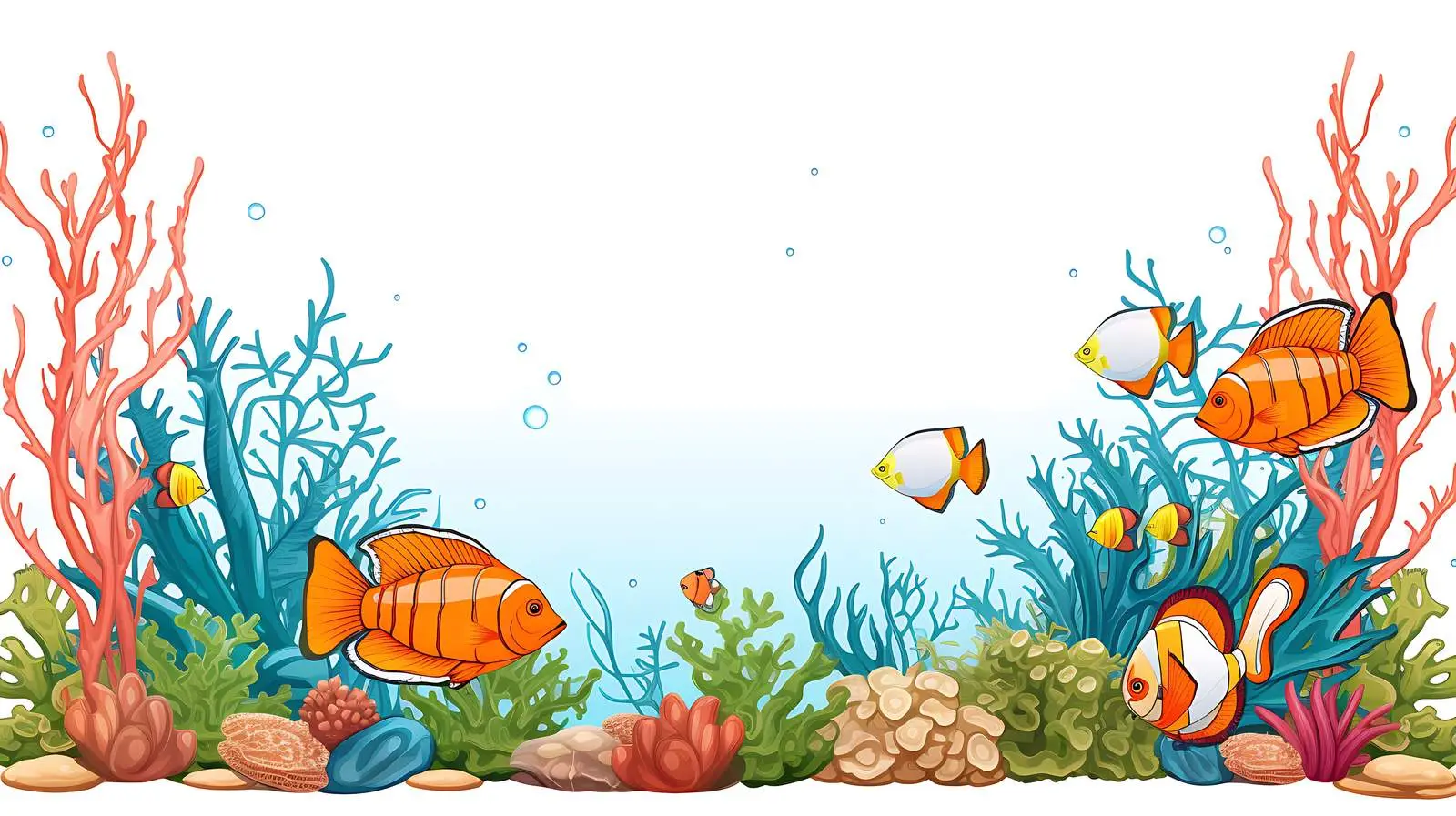 Underwater Fish Frame Design — free download from Dotvec