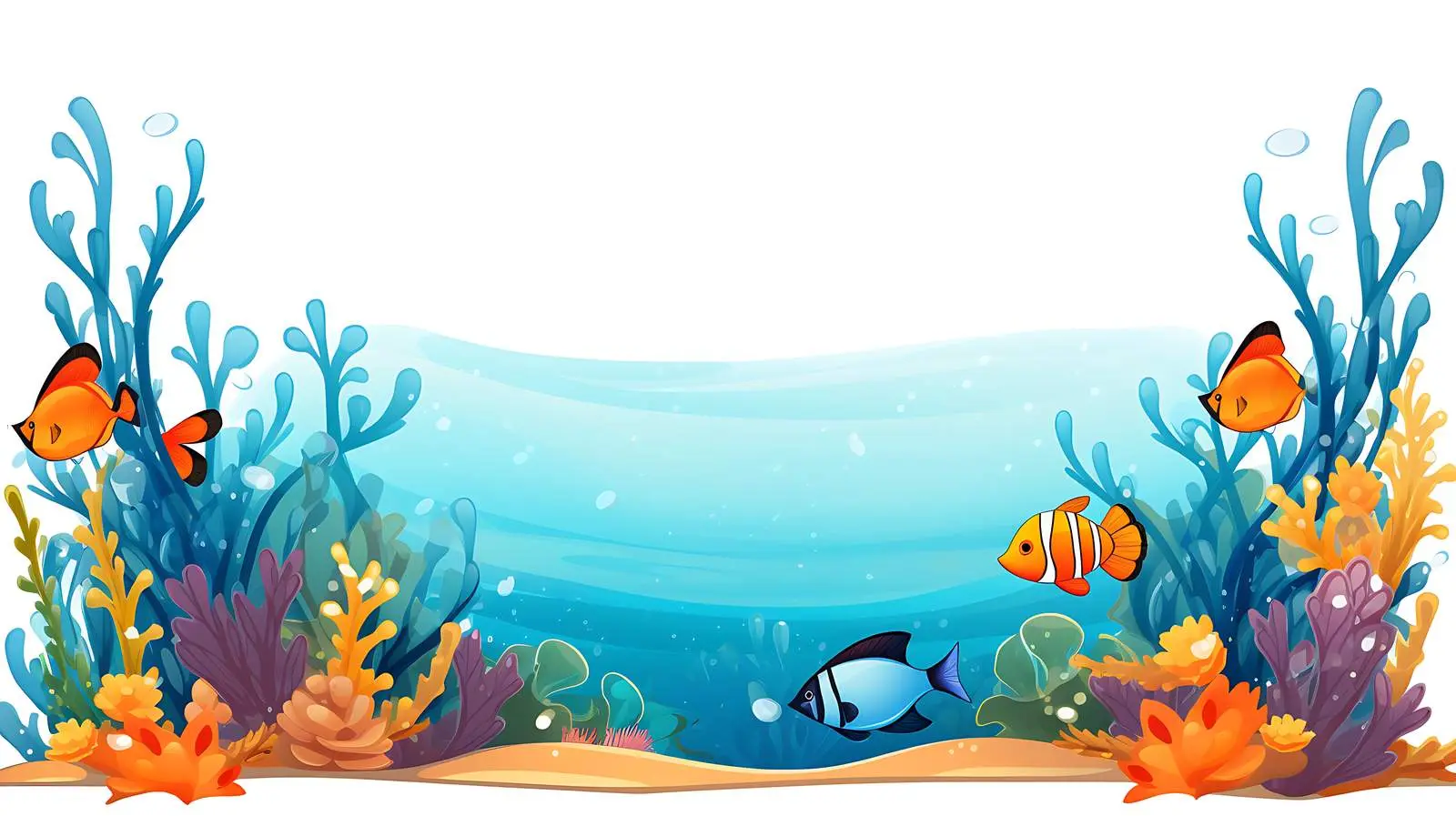 Underwater Frame Design with Fish Illustration — free download from Dotvec