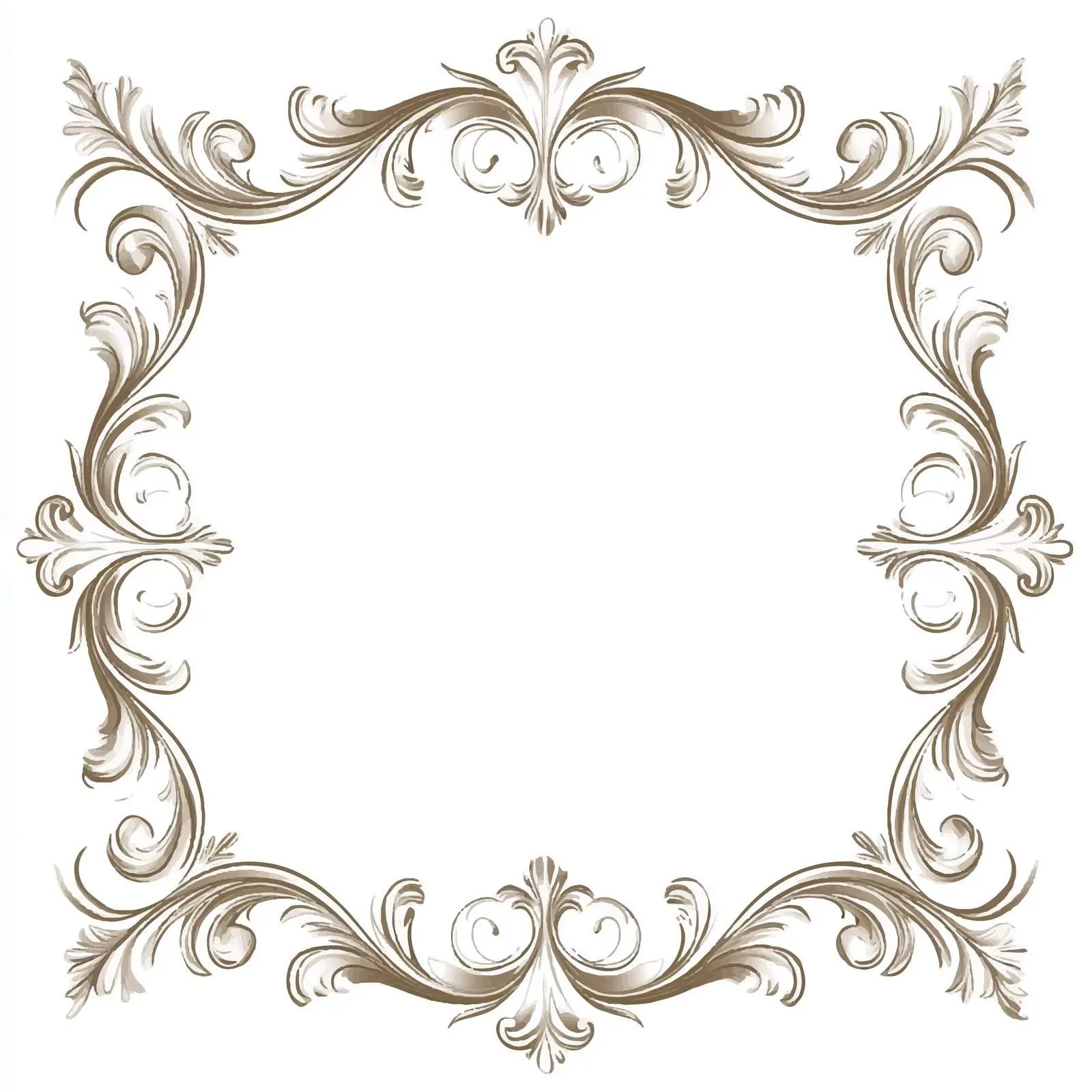 Vintage Frame Isolated Vector Icon White Background — free download from Dotvec