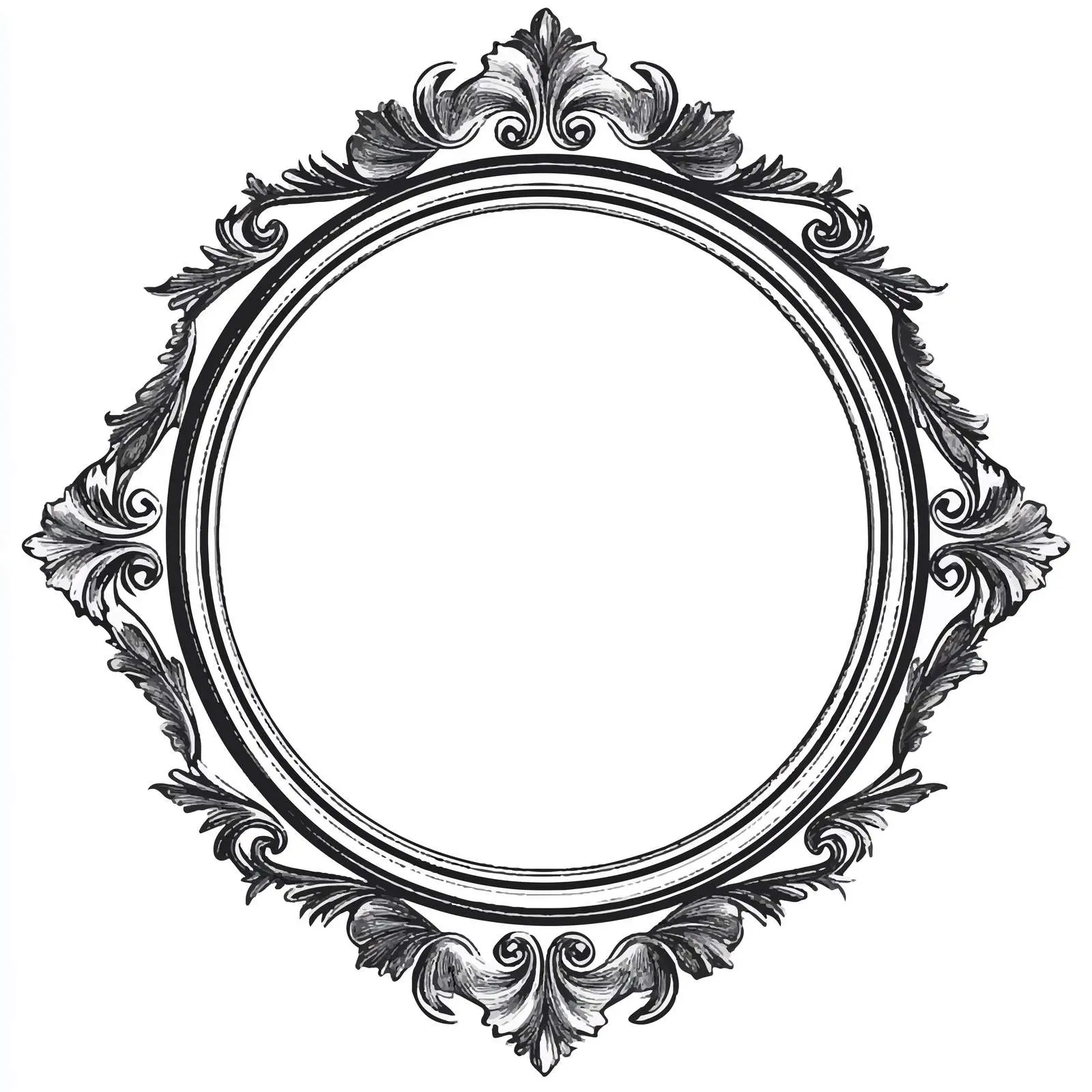 Vintage Isolated Frame Icon on White Background — free download from Dotvec