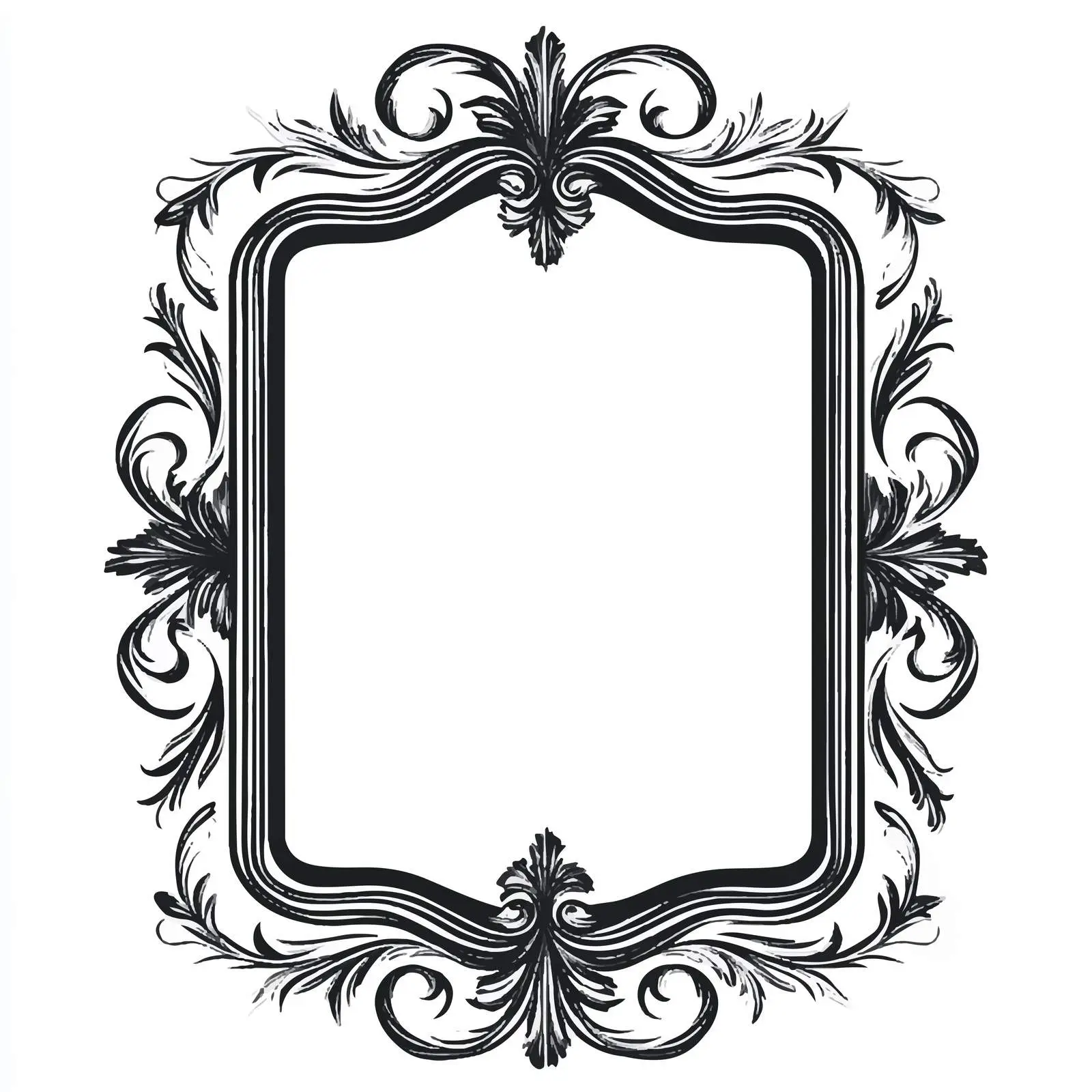 Vintage Isolated Vector Frame on White Background — free download from Dotvec