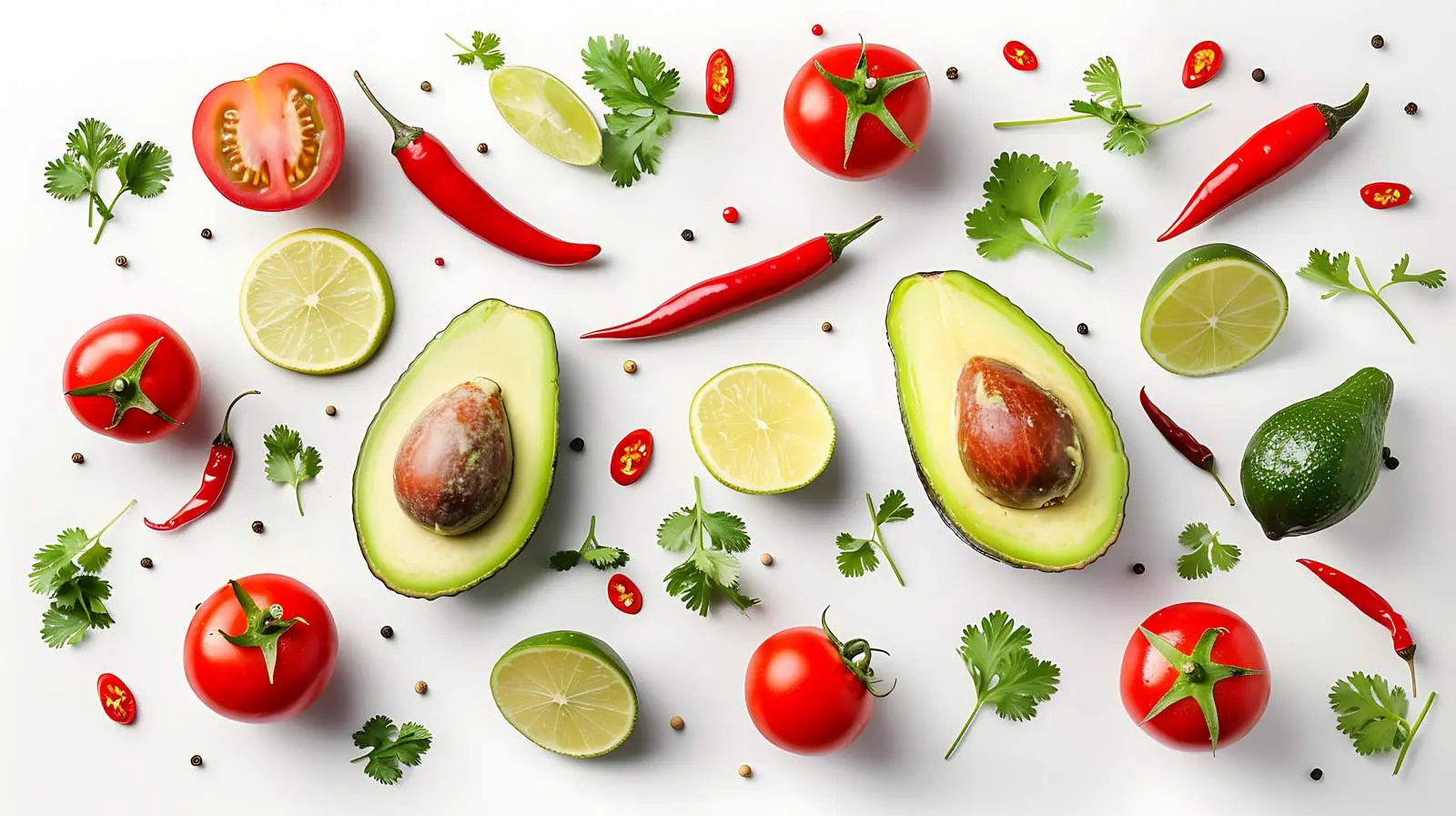Guacamole Ingredients Frame with Avocado – free natural image from Dotvec