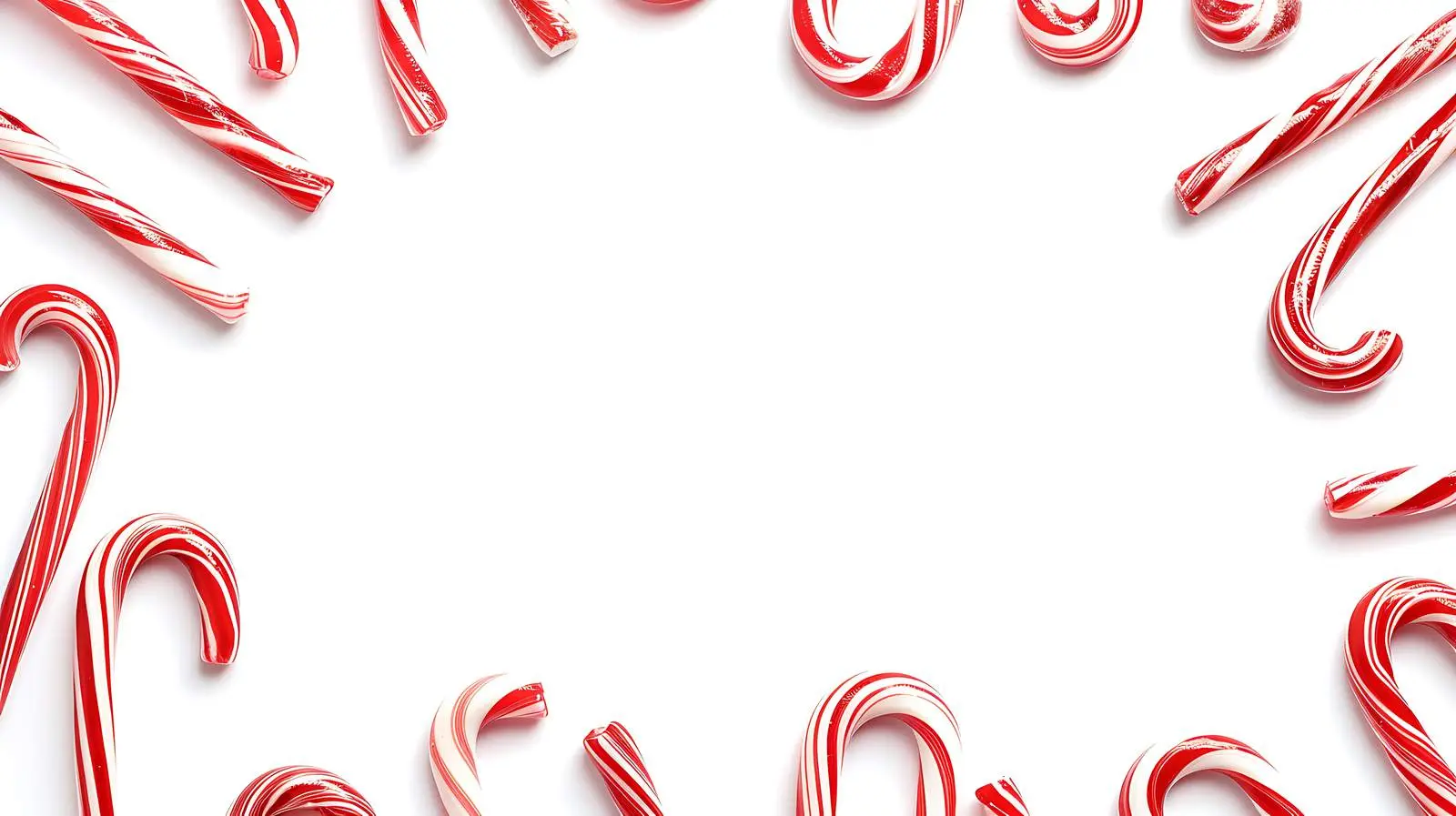 Christmas Candy Canes Frame with Blank Space – free decor image from Dotvec