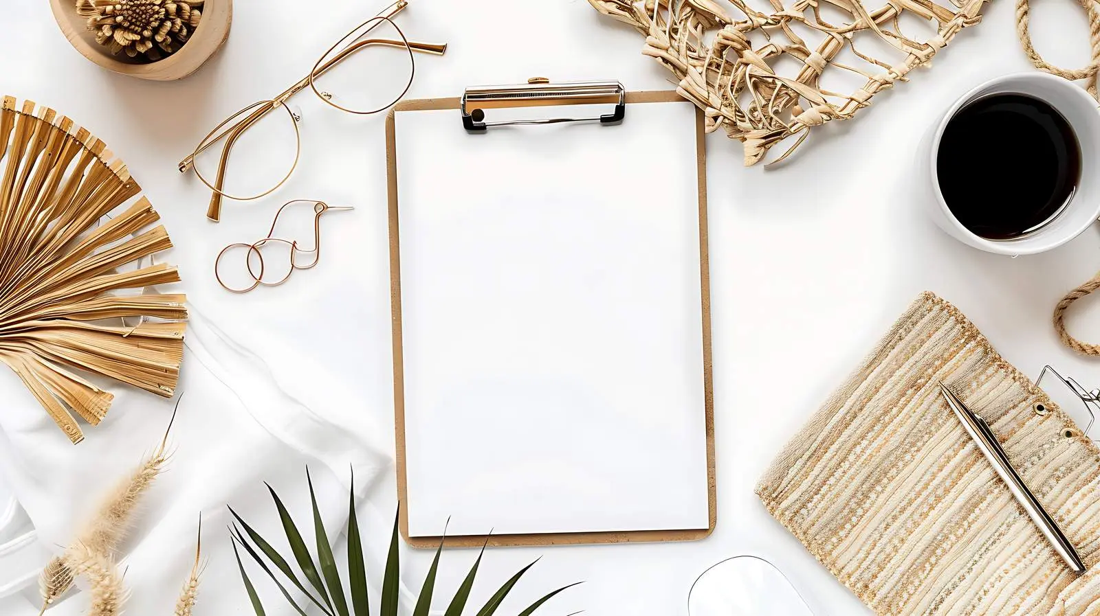 Elegant Neutral Home Office Desk Design — free download from Dotvec