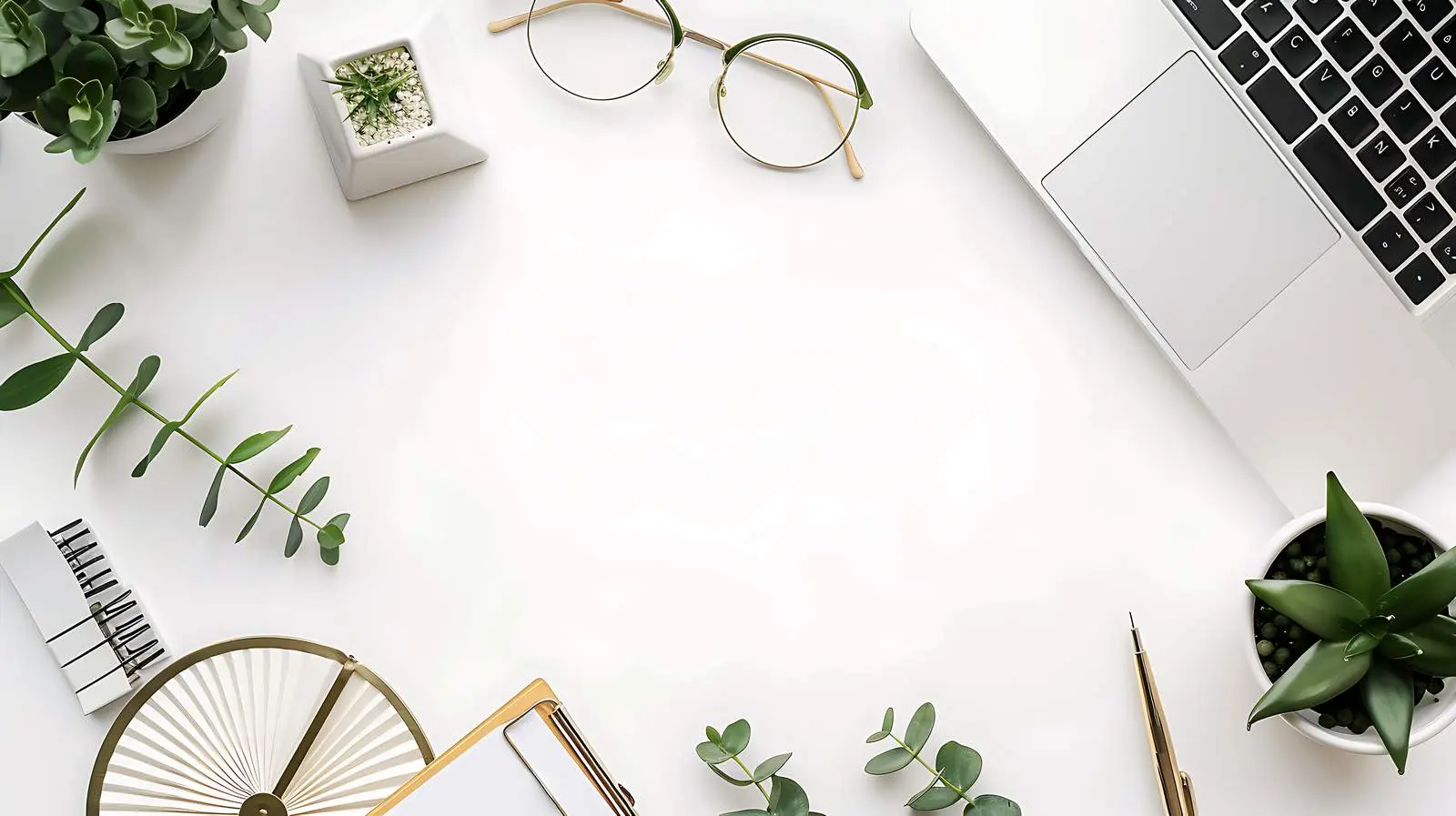 Elegant Golden Home Office Desk Design — free download from Dotvec