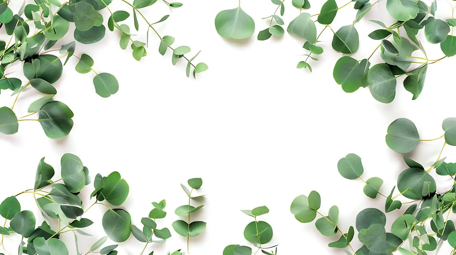 Eucalyptus Branch Pattern Frame with Text Space – free decor image from Dotvec