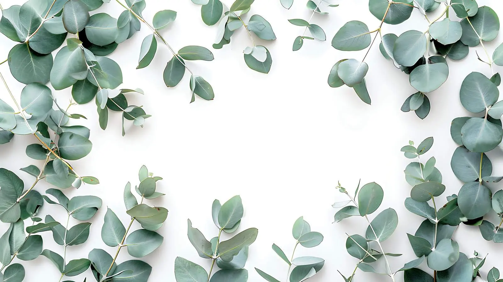 Eucalyptus Branch Frame with Text Space – free decor image from Dotvec