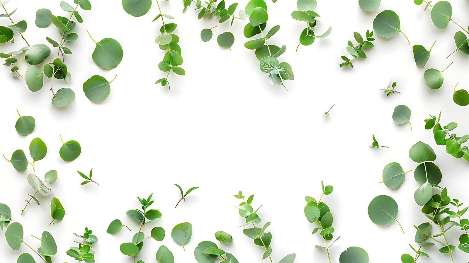 Eucalyptus Branch Pattern with Text Space – free mark image from Dotvec