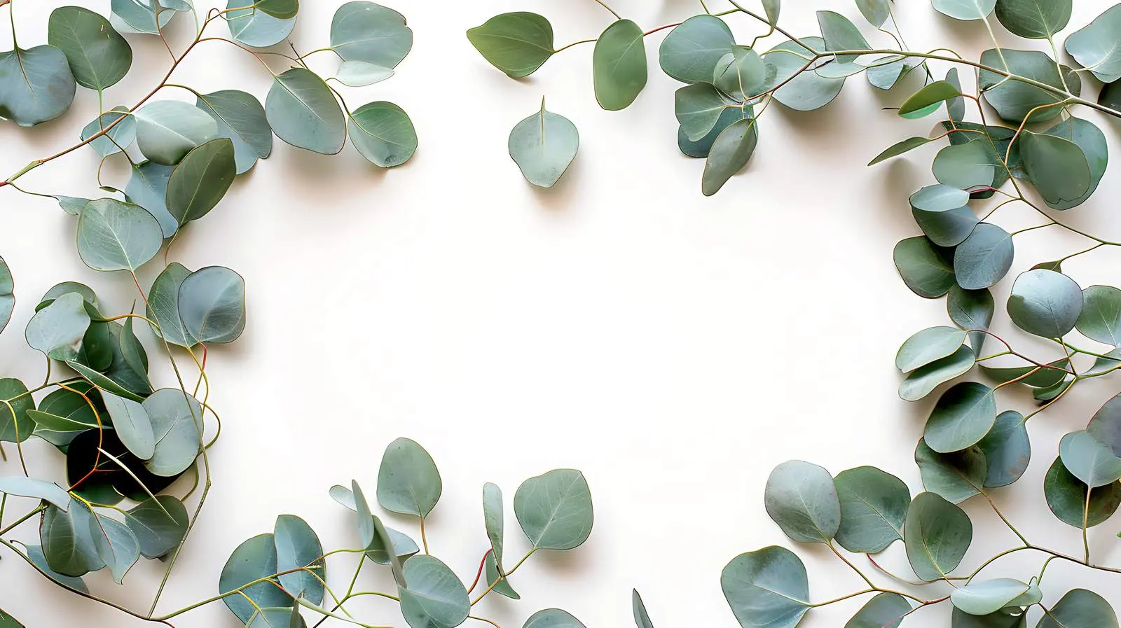 Eucalyptus Branch Frame With Text Space – free decor image from Dotvec