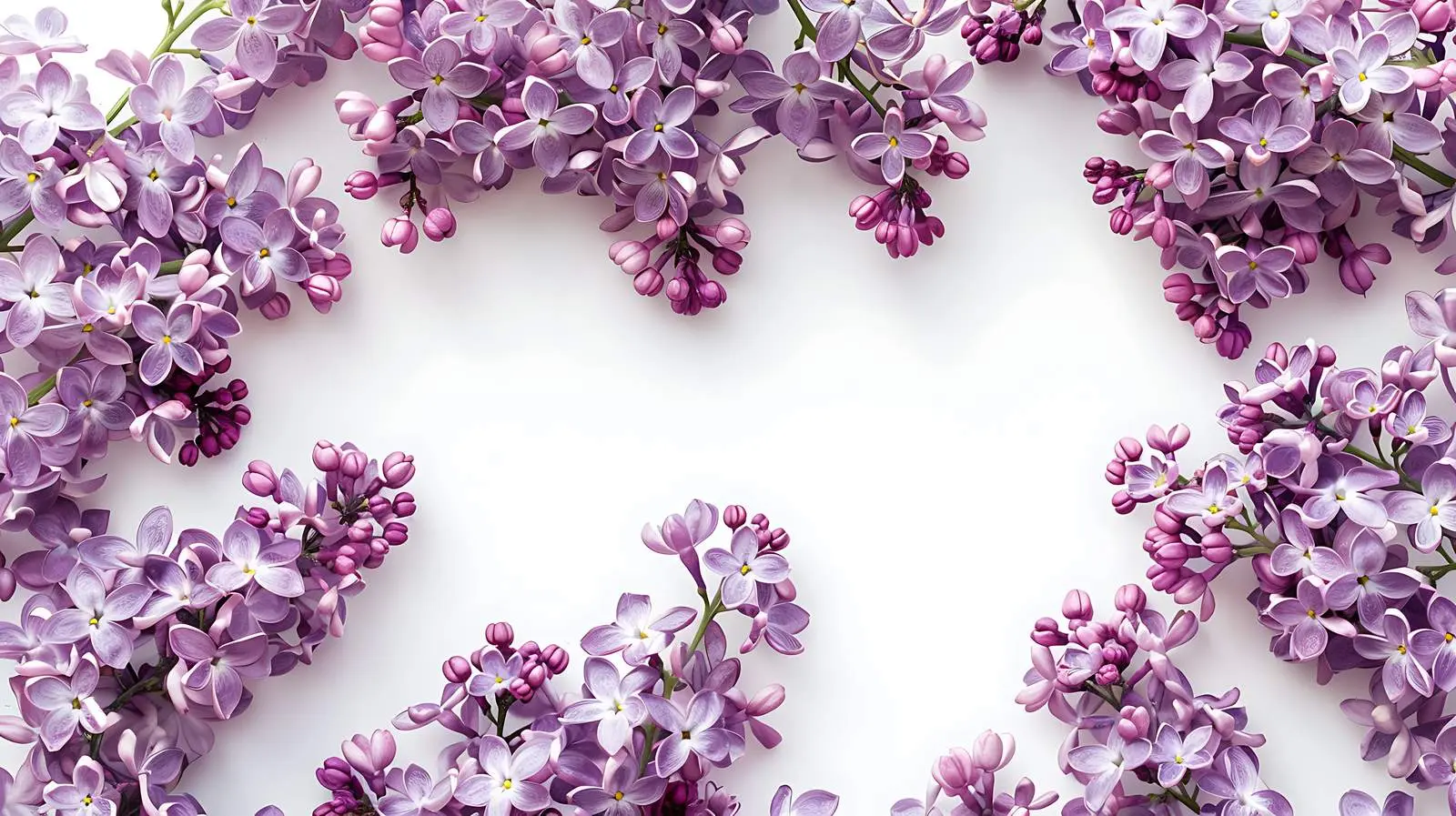 Lilac Flower Frame with Space for Text – free decor image from Dotvec