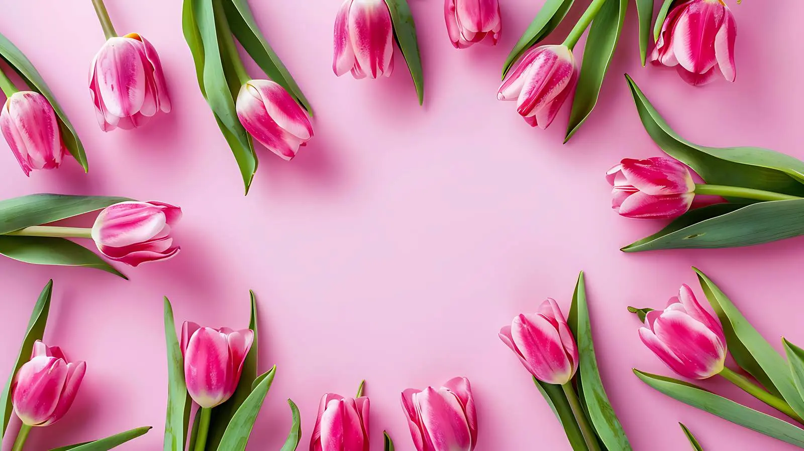 Tulip Flowers Frame on Blue Background – free flower decoration image from Dotvec