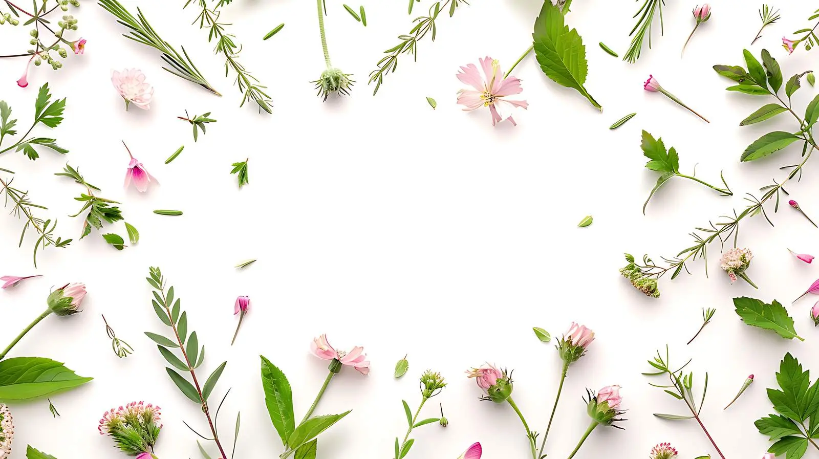 Wildflowers with Green Leaves and Branches — free download from Dotvec