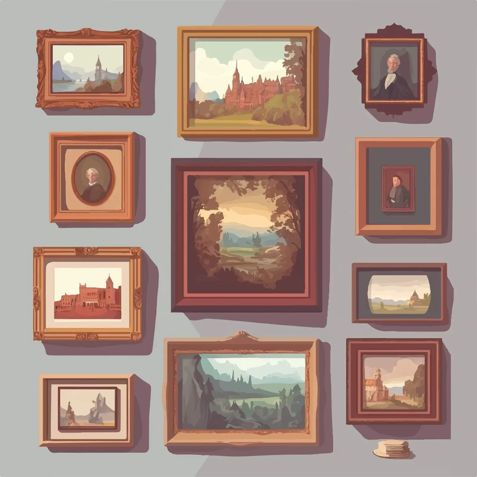 Framed Family History Memories on Wall — free download from Dotvec