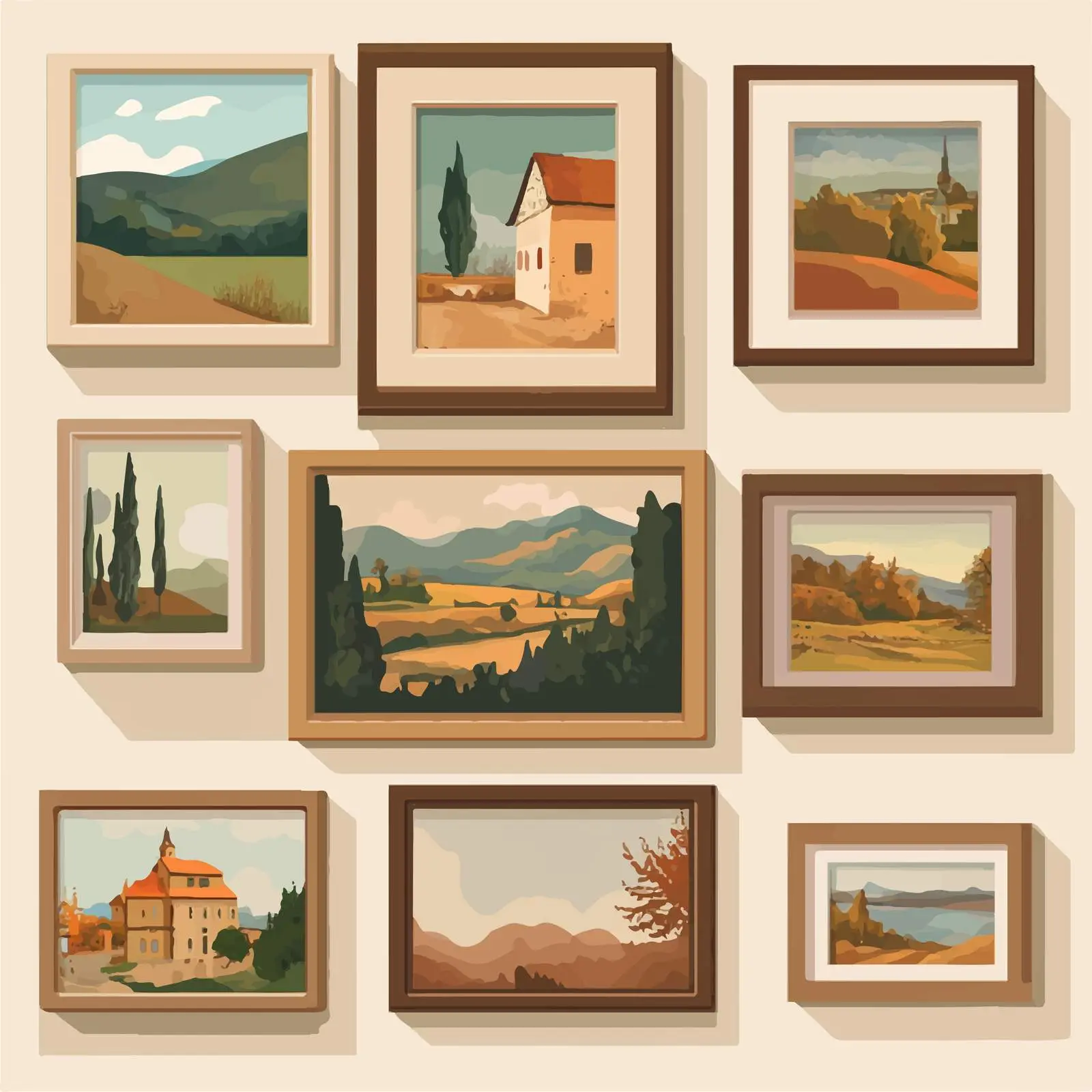 Framed Family Memories on Wall Vectors — free download from Dotvec