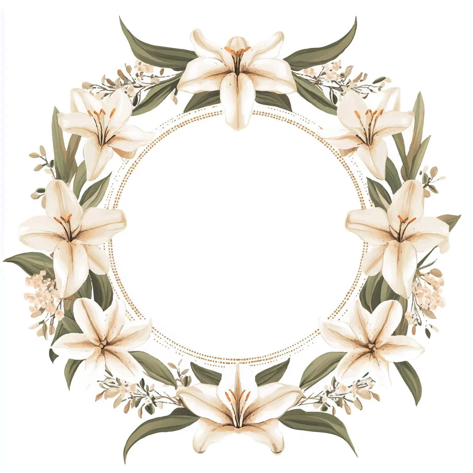 Floral Frames with Lilies and Decorative Elements — free download from Dotvec