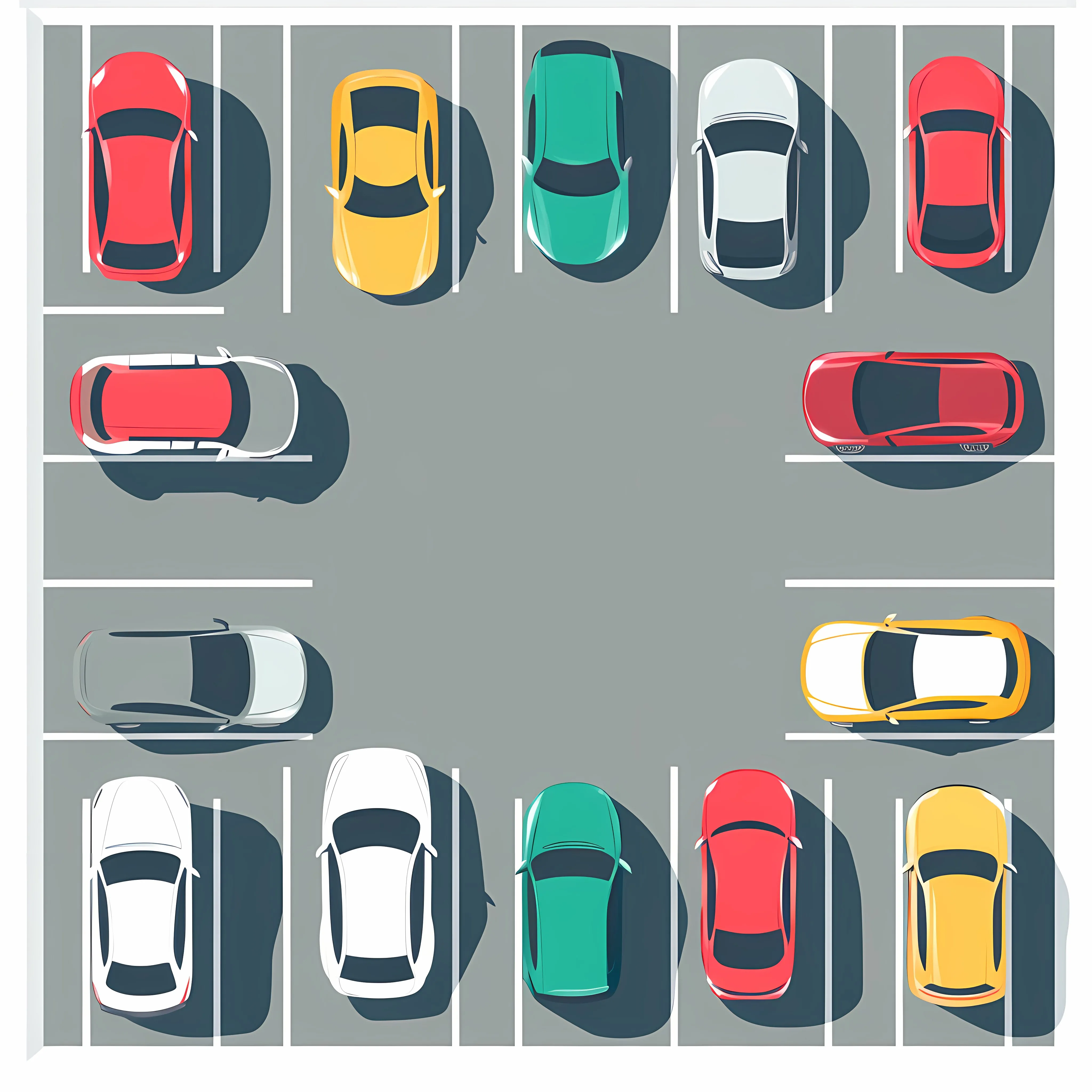 Aerial View of Free Parking Scene Illustration — free download from Dotvec