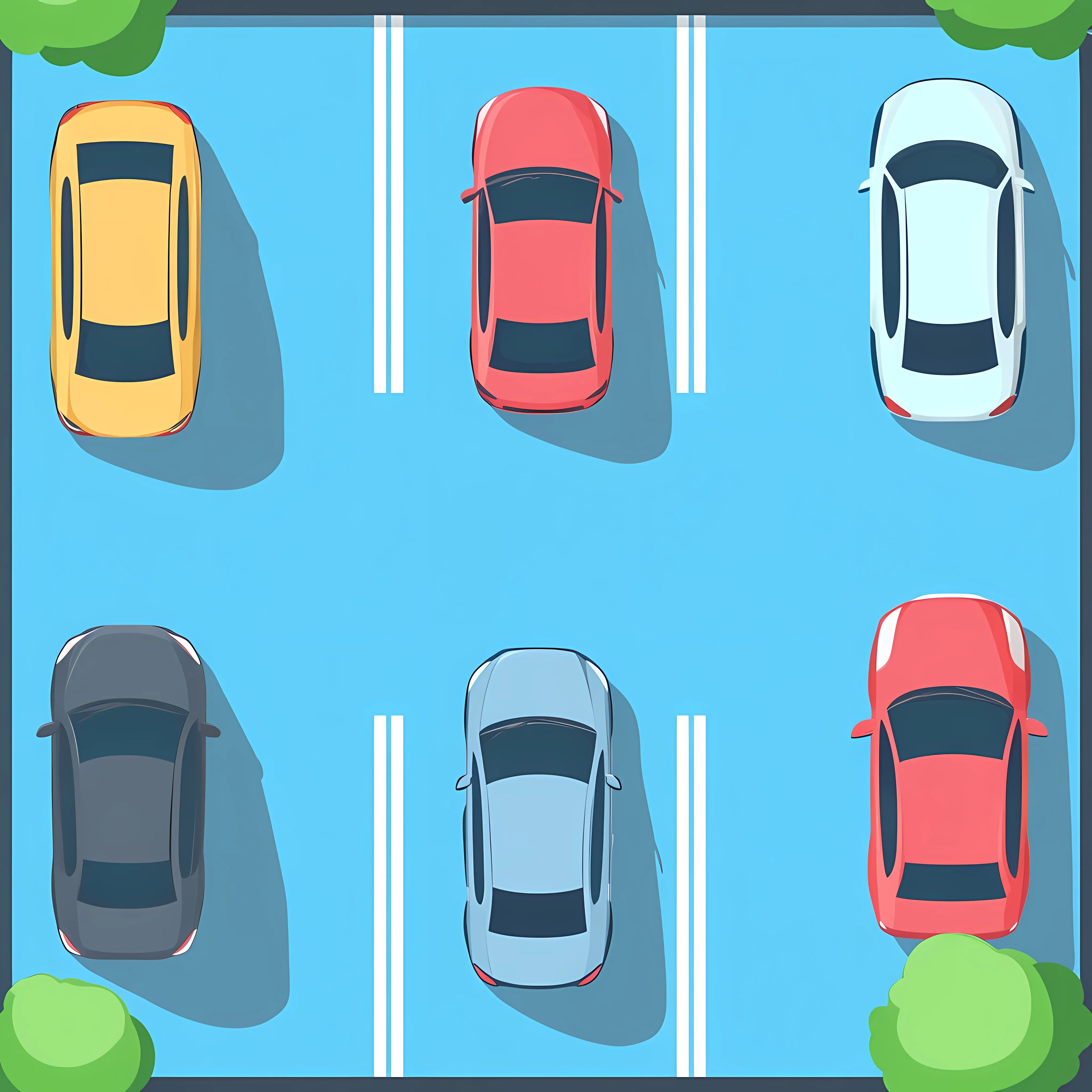 Aerial View of Free Parking Area Illustration — free download from Dotvec