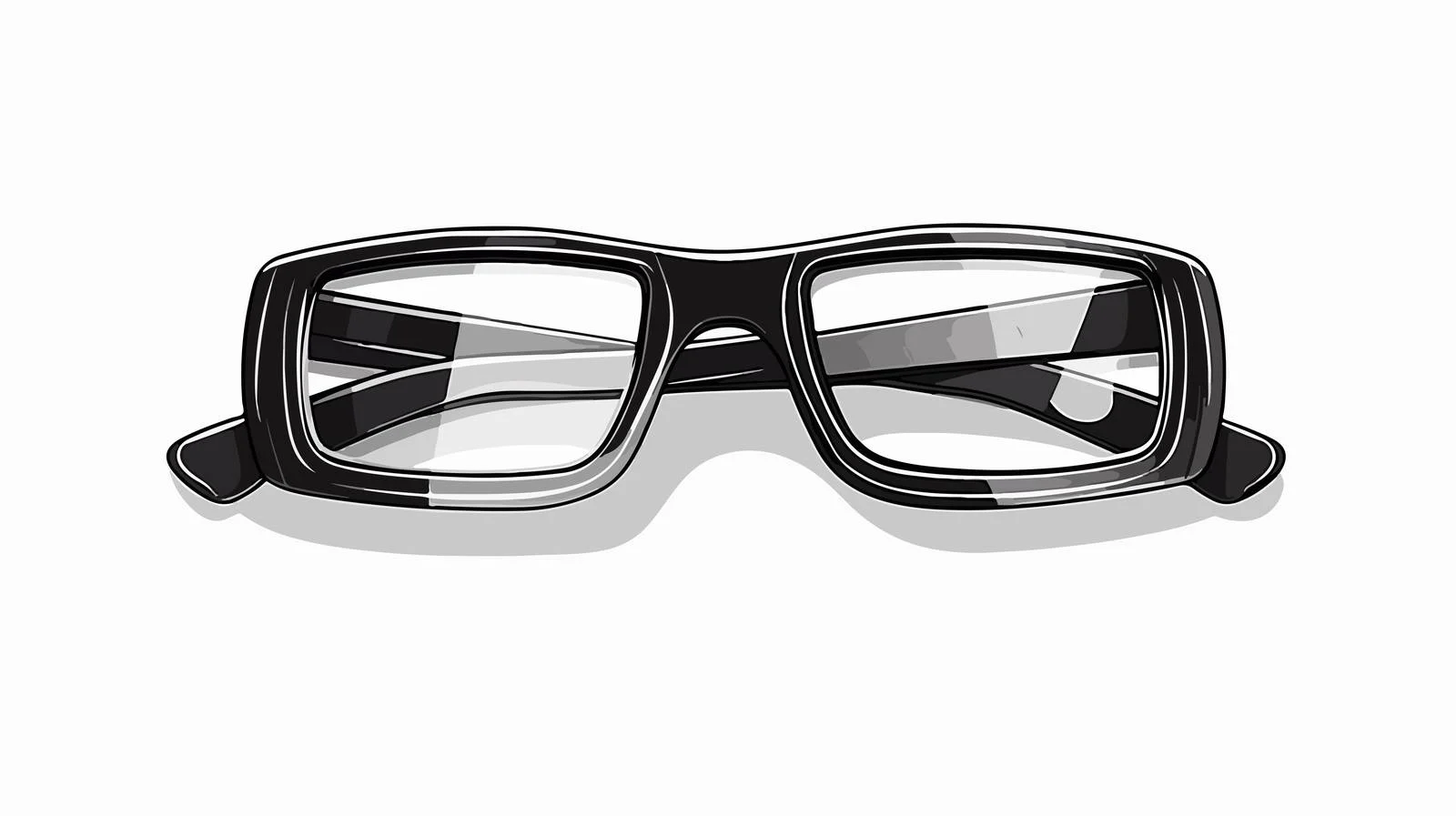 Hand-drawn 3D Glasses Cartoon Sketch — free download from Dotvec