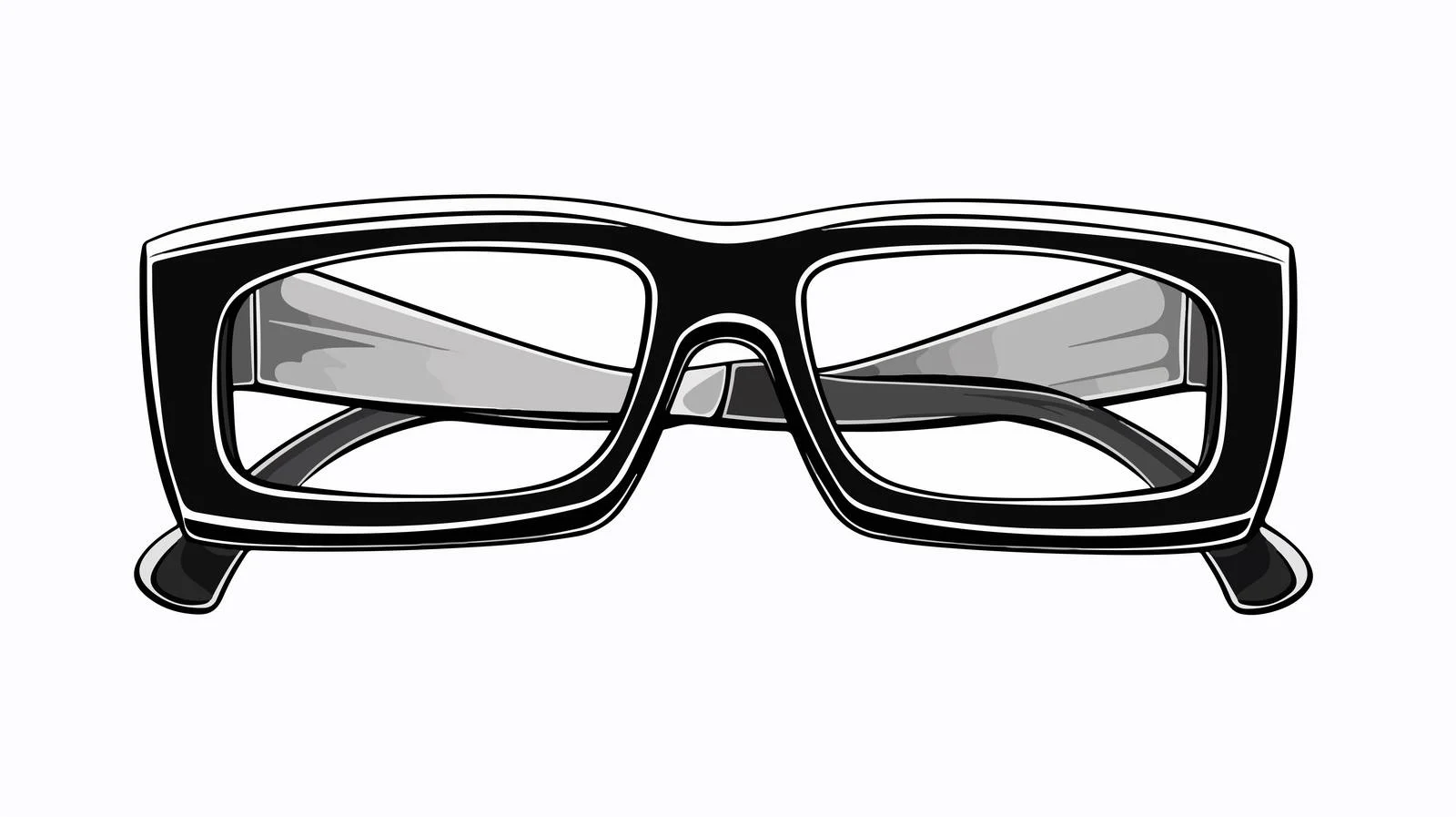Hand-drawn 3D Glasses Cartoon Illustration — free download from Dotvec