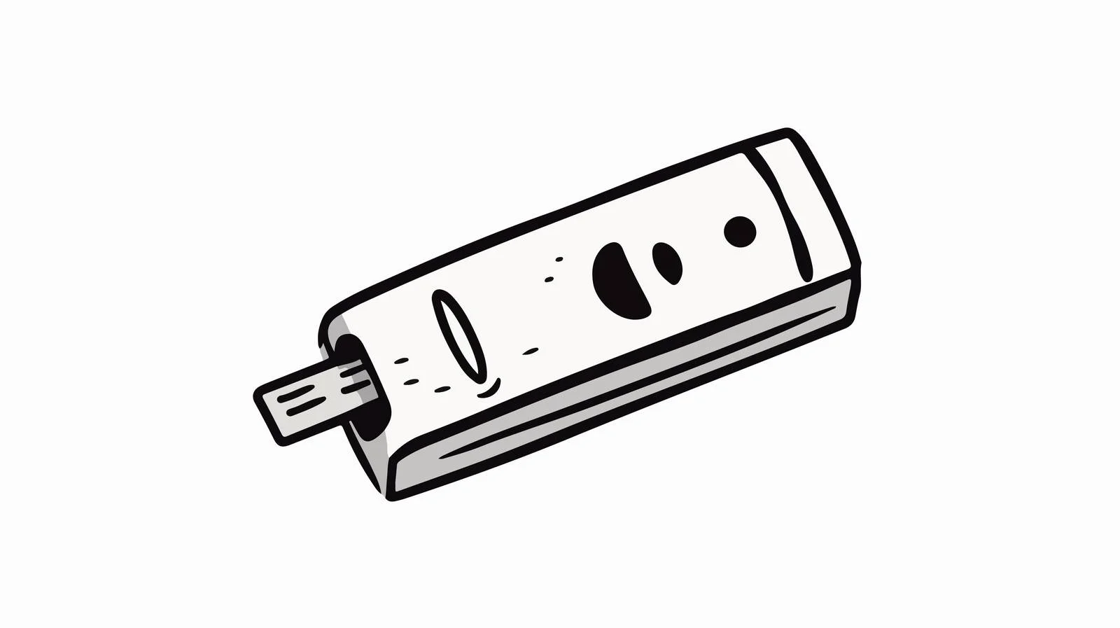 Hand-drawn USB Stick Sketch — free download from Dotvec