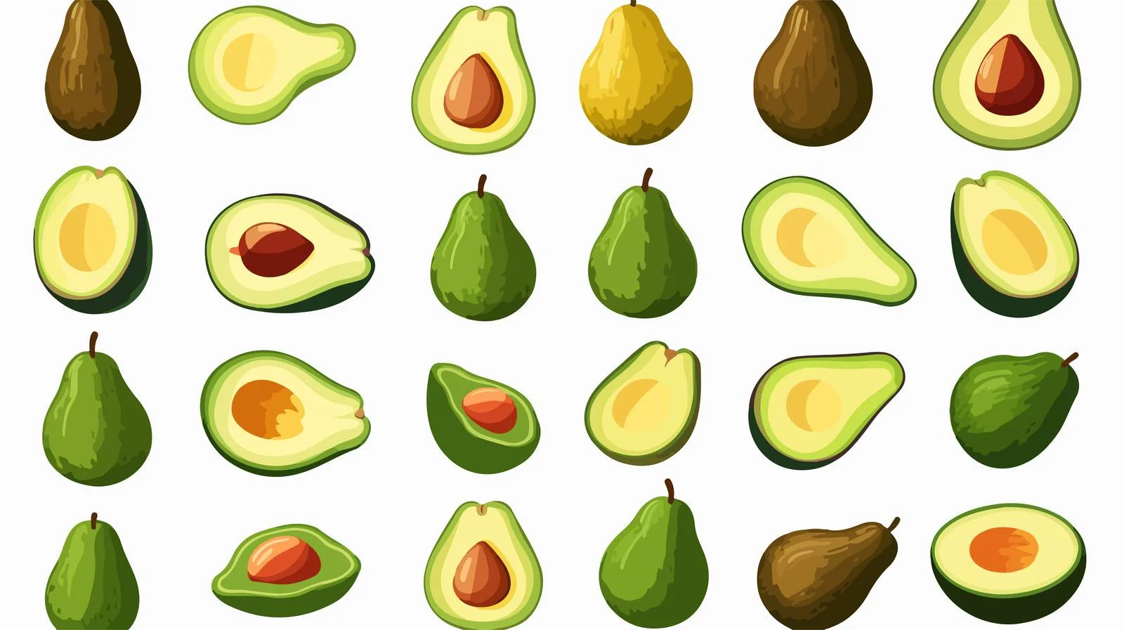 Cartoon Avocado Sketch — free download from Dotvec