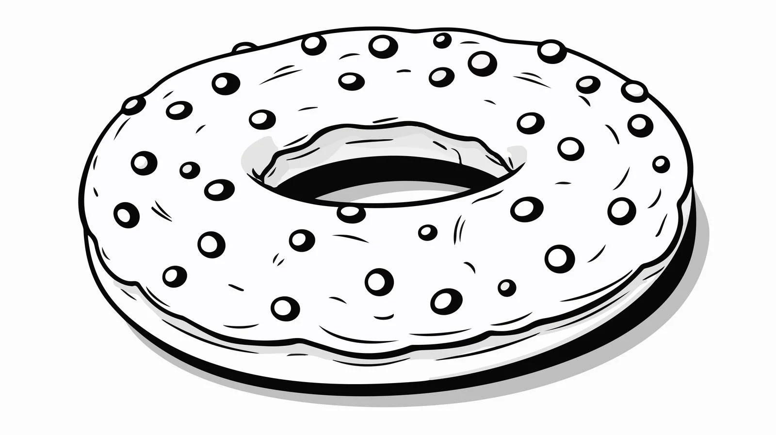 Whimsical Bagel Sketch – free bagel image from Dotvec