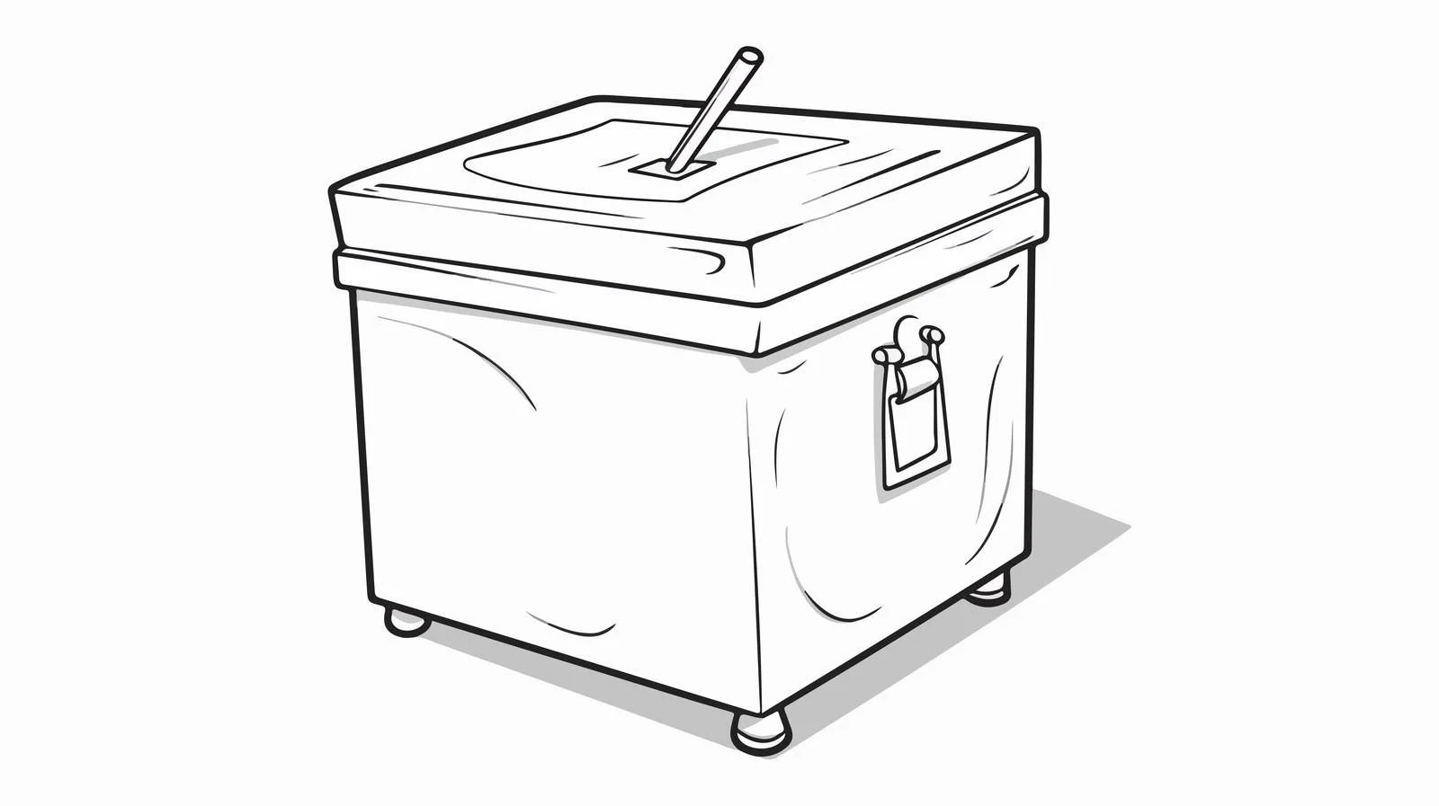Hand-Drawn Ballot Box — free download from Dotvec