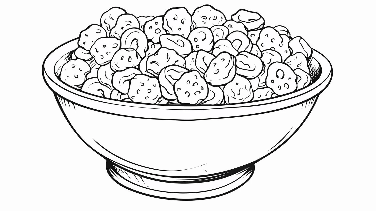 Hand-Drawn Cereal Bowl Cartoon — free download from Dotvec