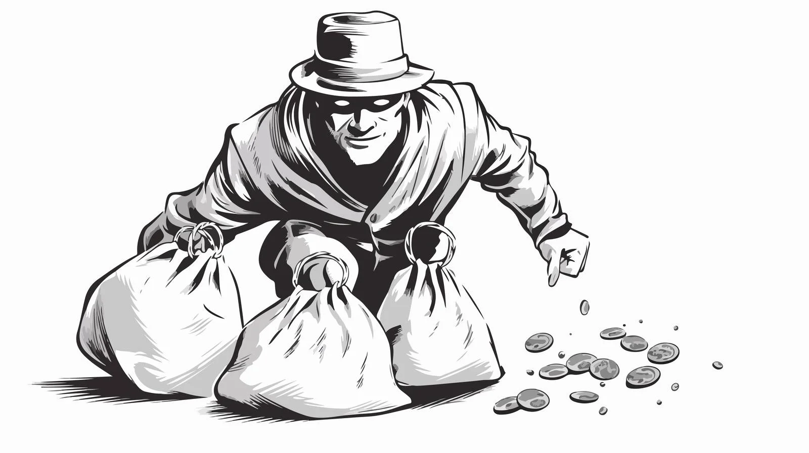 Cartoon Burglar Character — free download from Dotvec