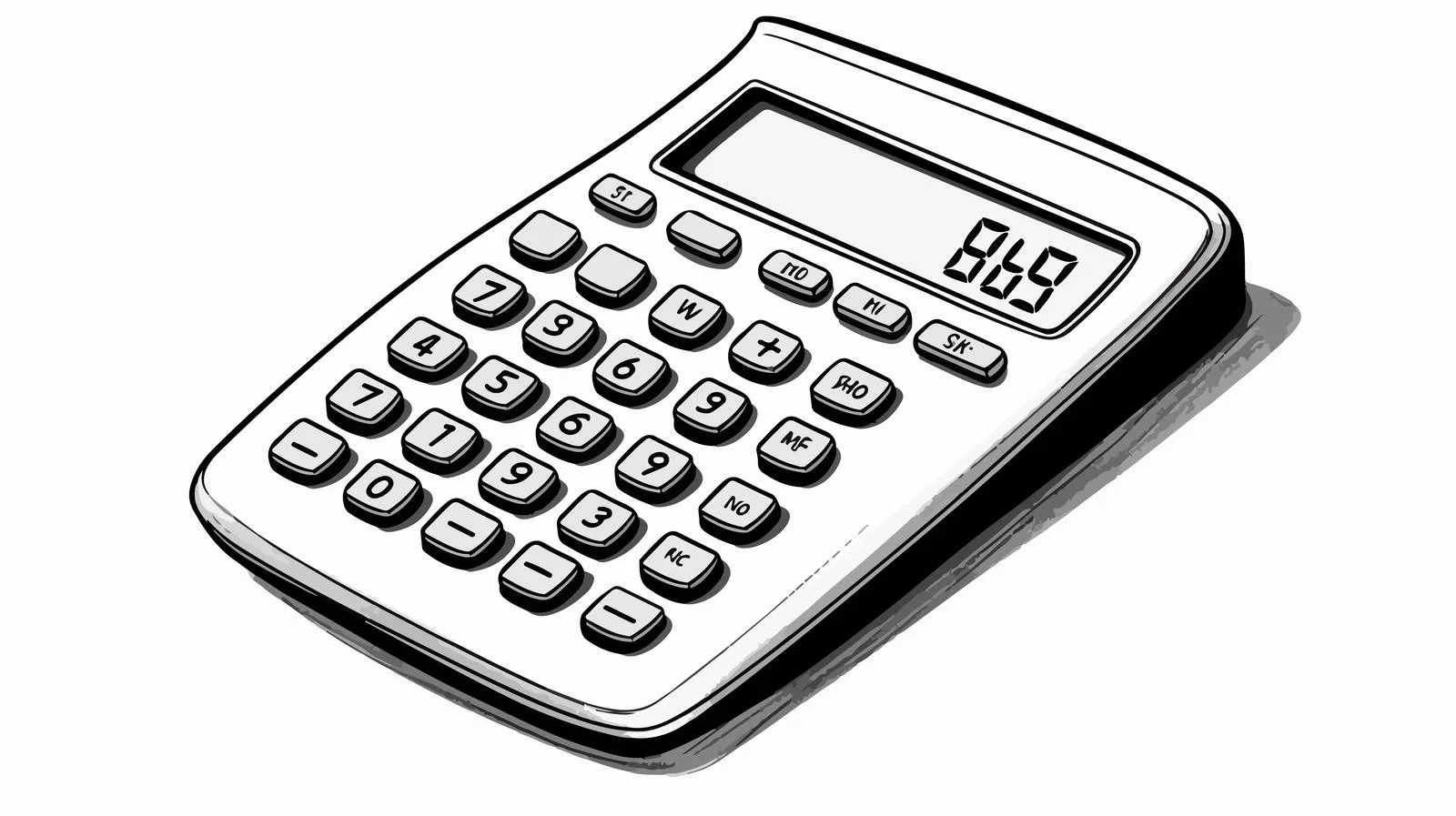 Hand-drawn Cartoon Calculator — free download from Dotvec