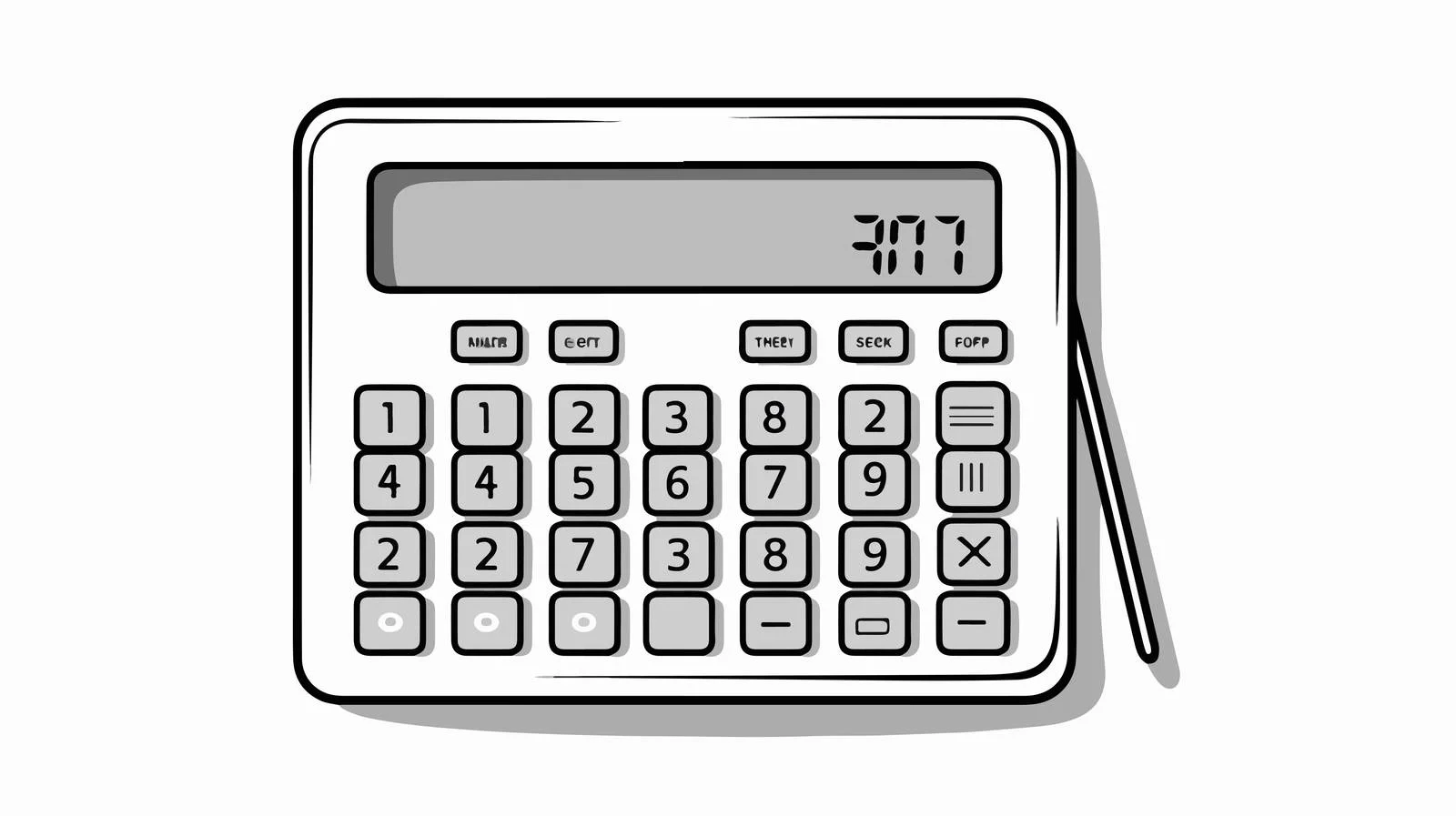 Hand-Drawn Cartoon Calculator — free download from Dotvec