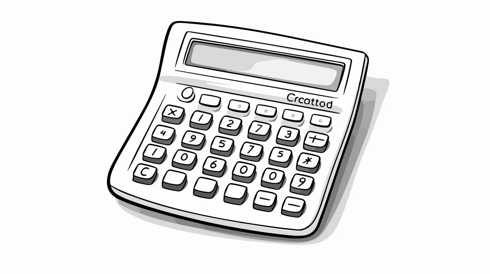 Cartoon Calculator Sketch — free download from Dotvec