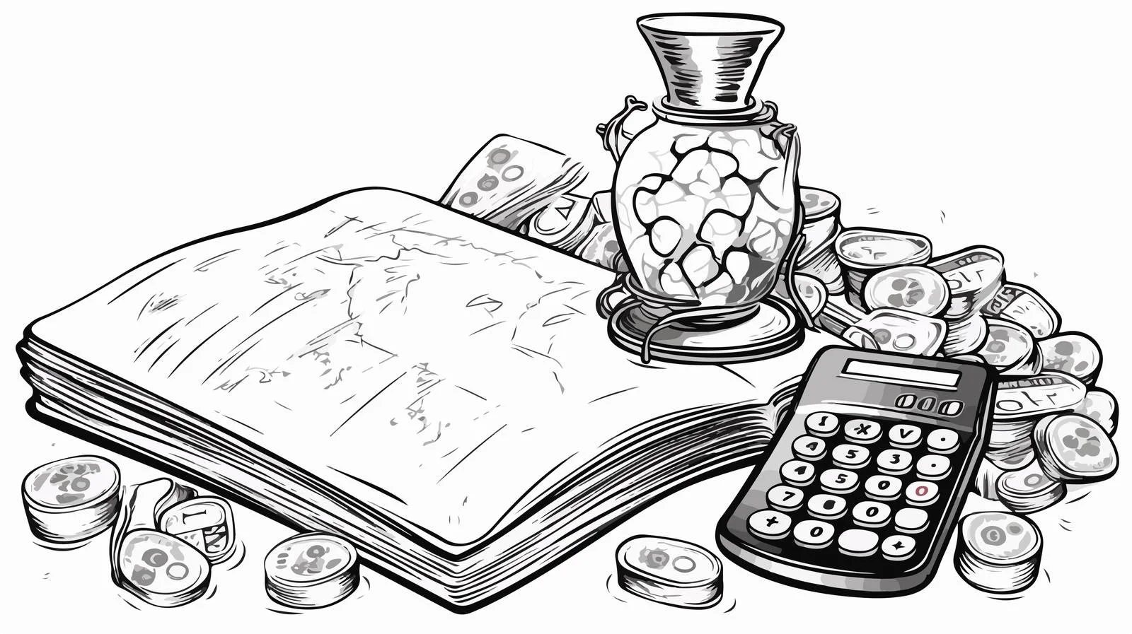 Hand-Drawn Cartoon Calculator Icon — free download from Dotvec