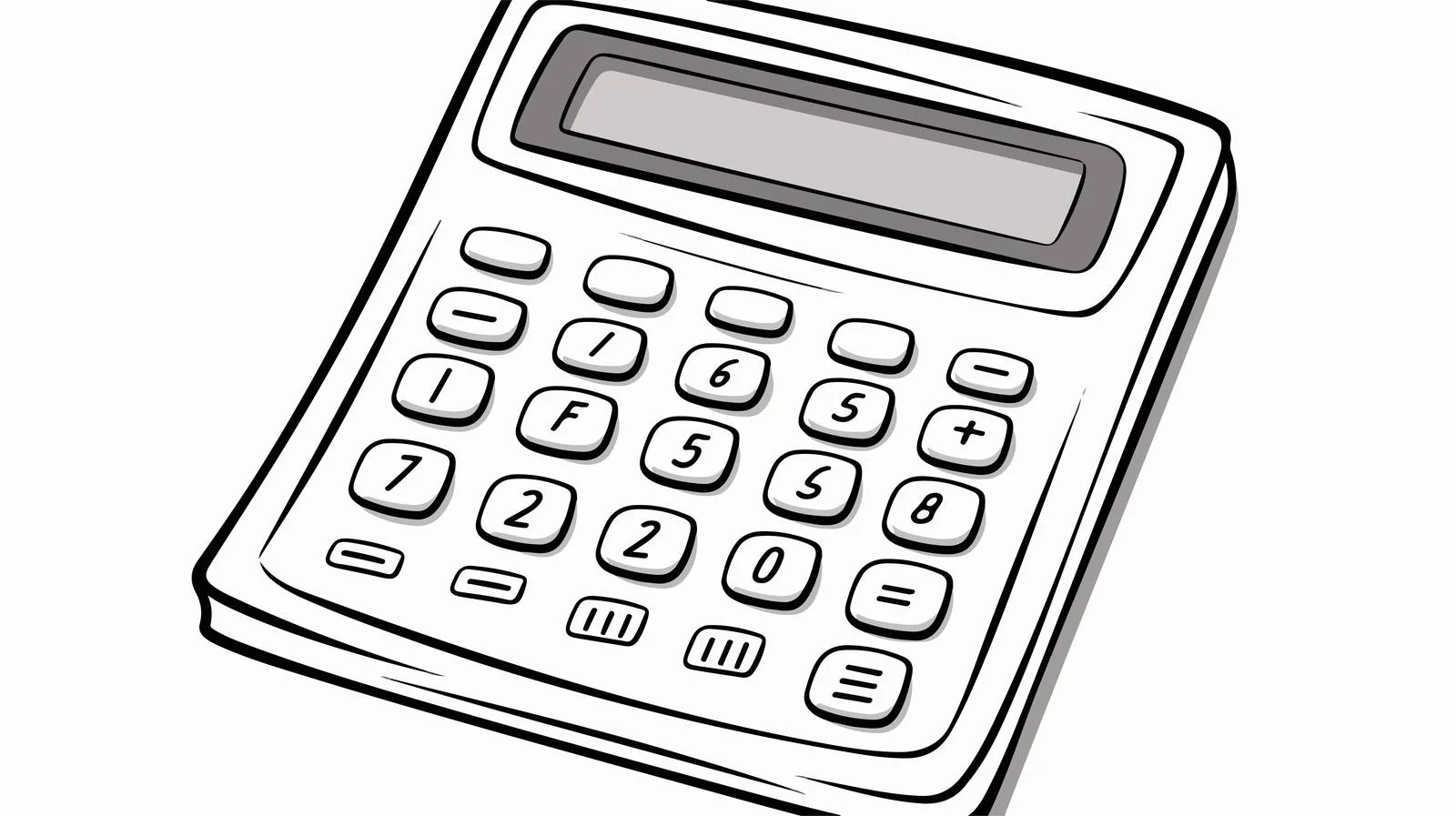 Hand-drawn Cartoon Calculator Icon — free download from Dotvec