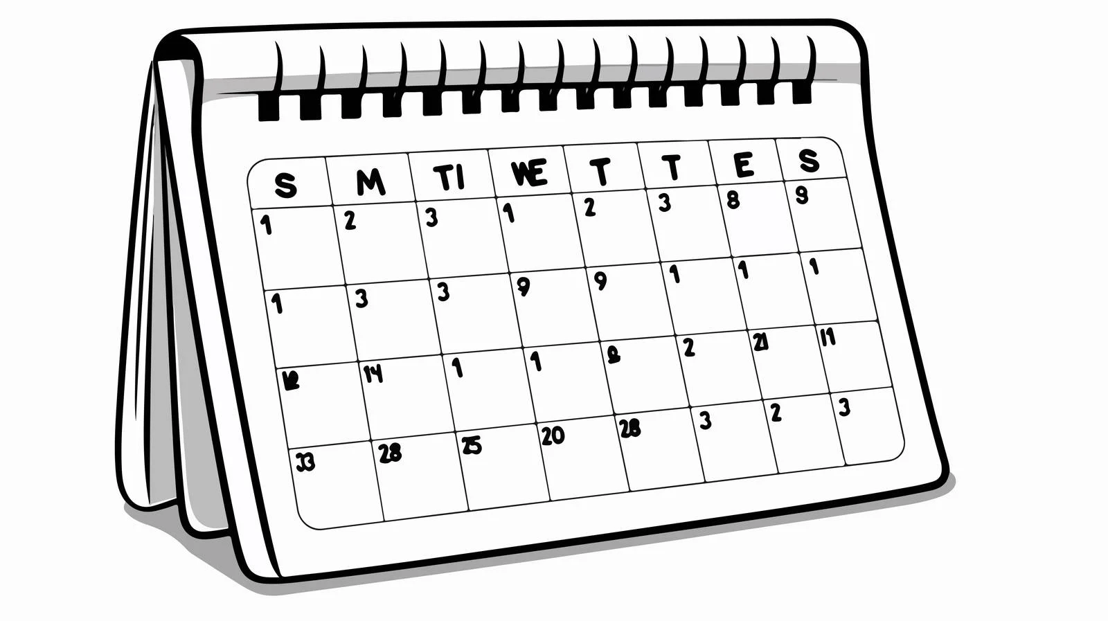 Cartoon Calendar Show Illustration — free download from Dotvec