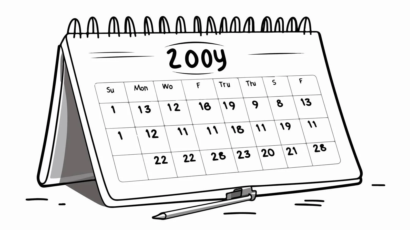 Cartoon Calendar Show Illustration — free download from Dotvec