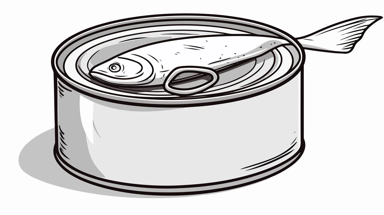 Whimsical Tuna Can Illustration — free download from Dotvec
