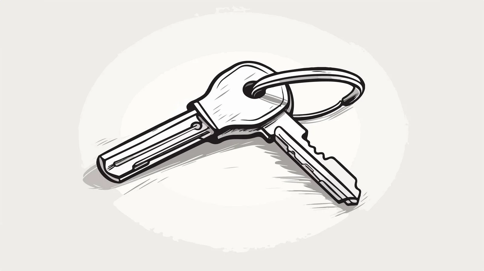 Cartoon Car Key Sketch — free download from Dotvec