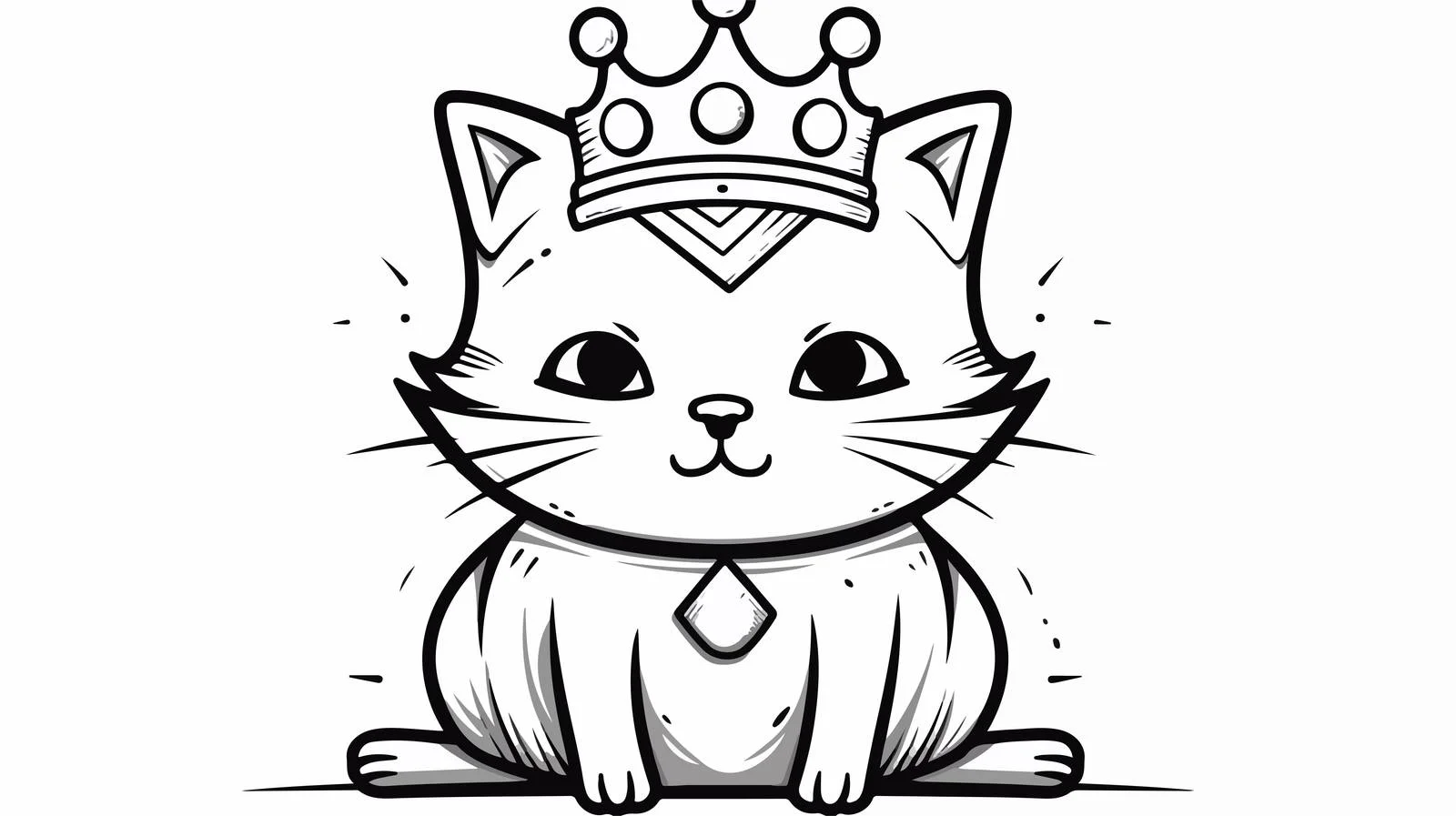Charming Cartoon Cat with Crow Illustration — free download from Dotvec