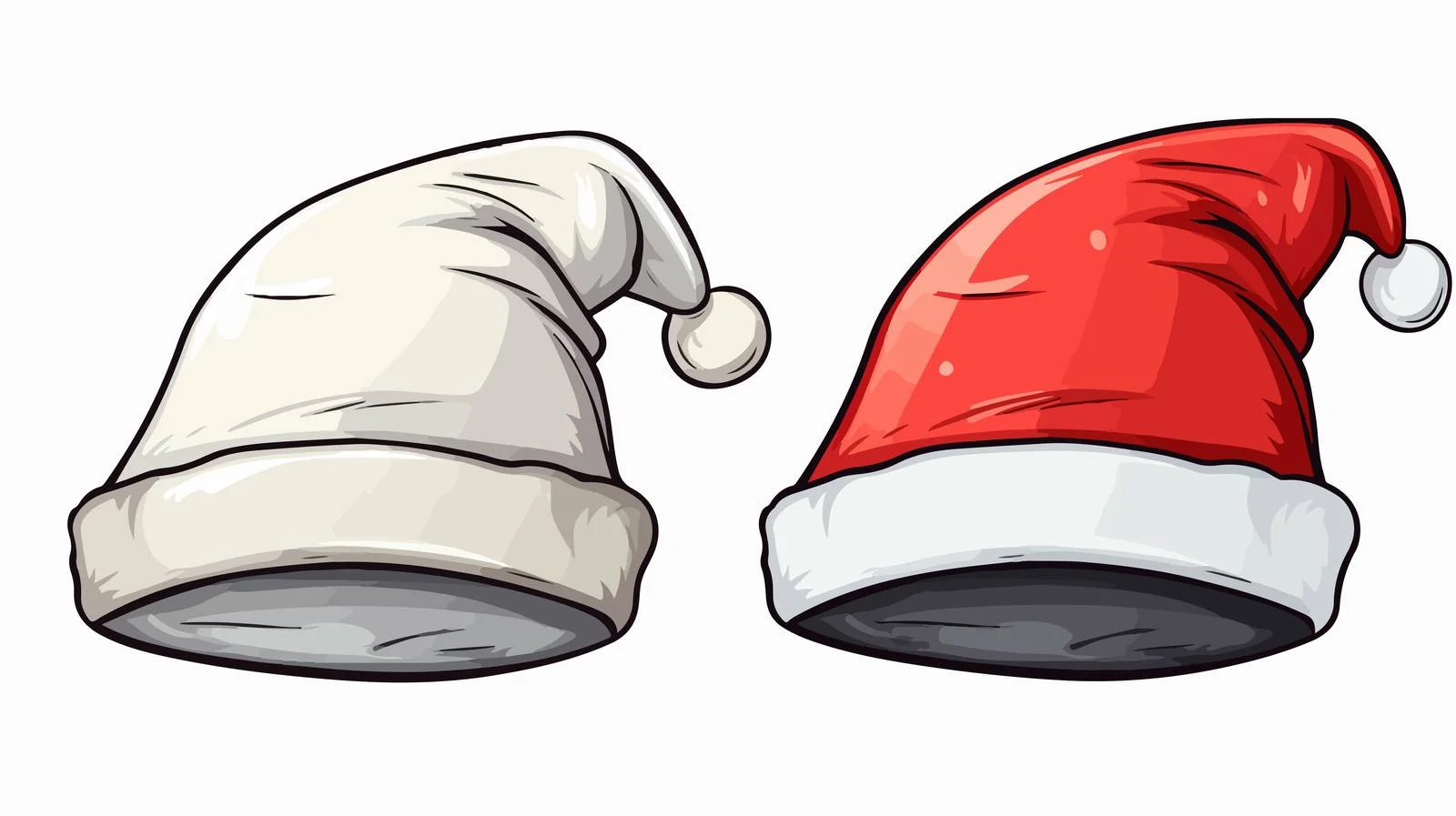 Cartoon Christmas Hat Sketch — free download from Dotvec