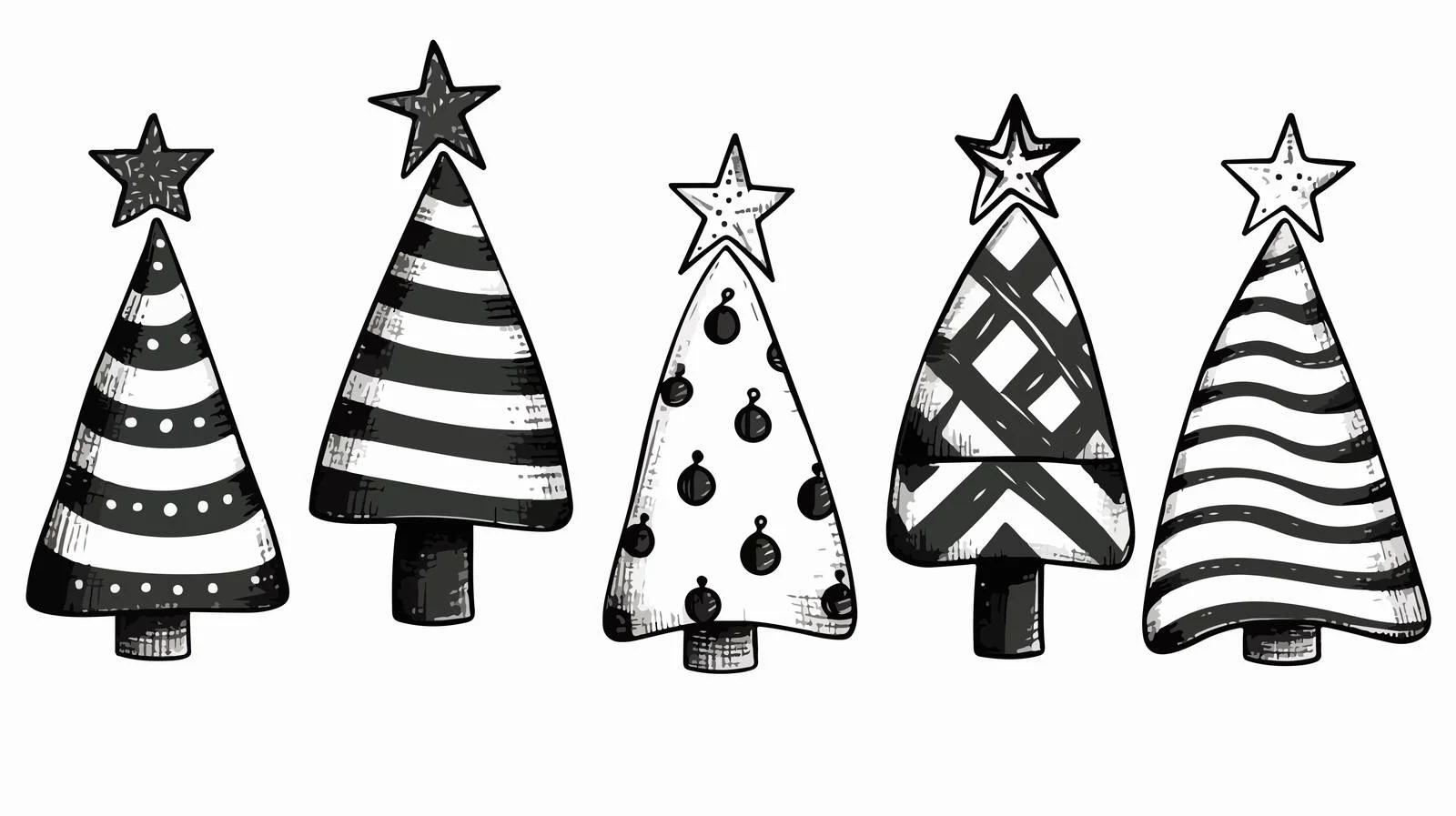 Black and White Cartoon Christmas Hat — free download from Dotvec