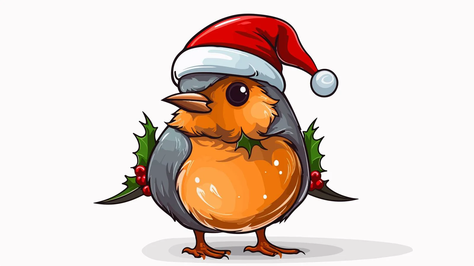 Christmas Cartoon Robotic Character Drawing — free download from Dotvec