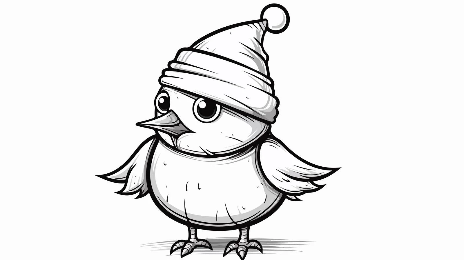 Christmas Rob Cartoon Sketch — free download from Dotvec