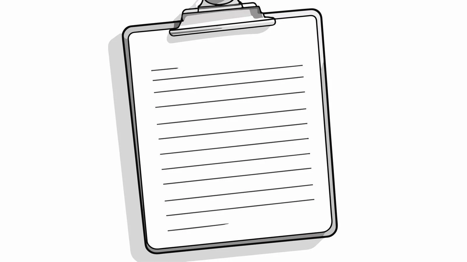 Cartoon Clipboard Sketch — free download from Dotvec