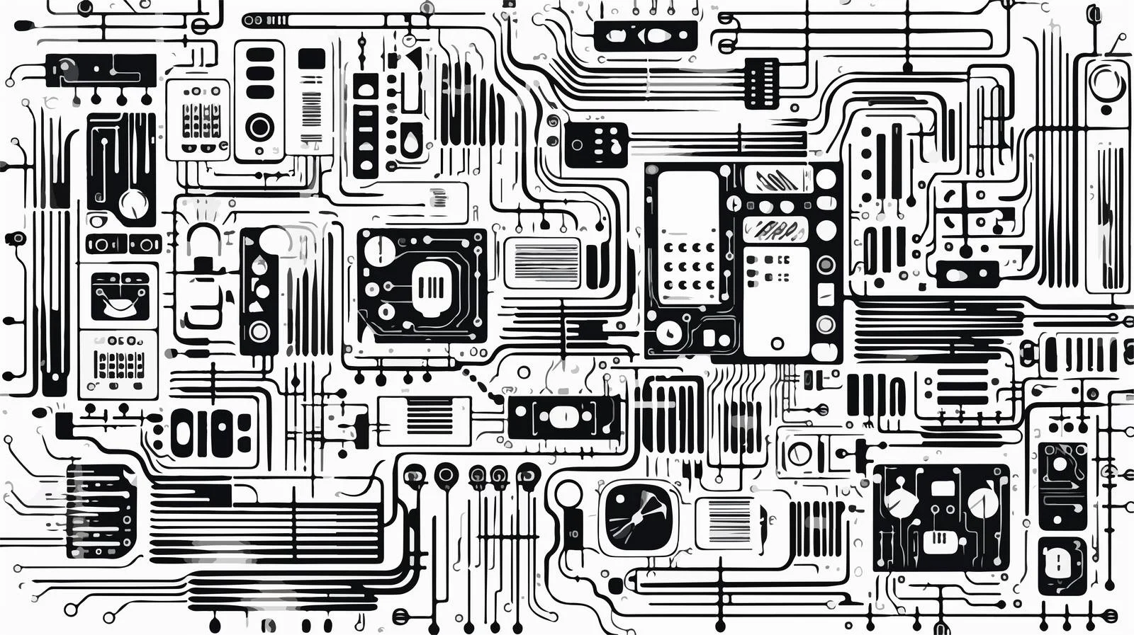 Hand-drawn Cartoon Computer Circle — free download from Dotvec