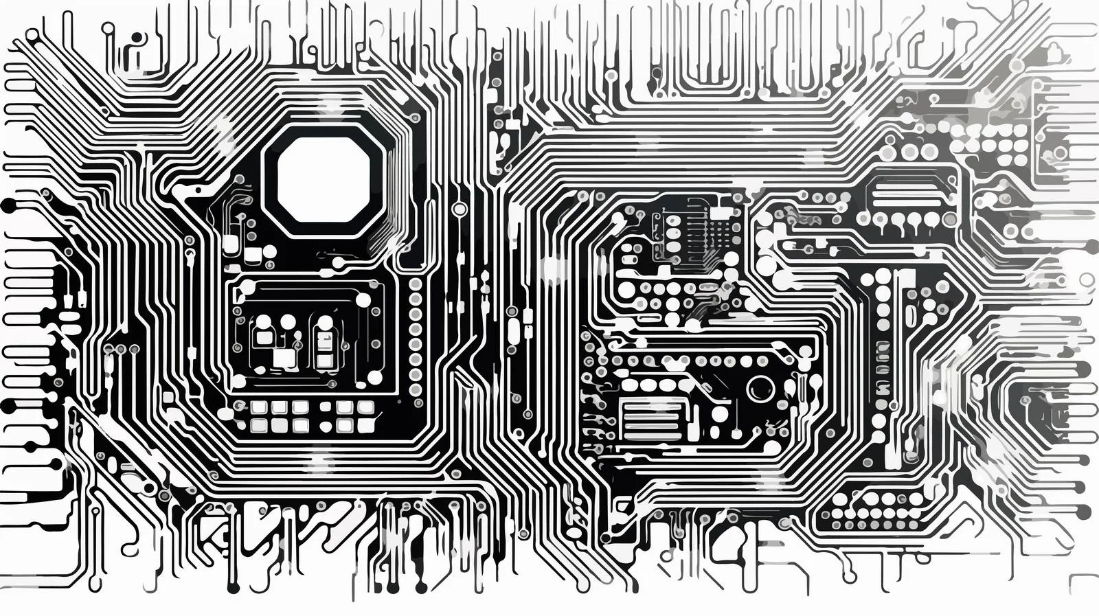 Cartoon Computer Circuit Sketch — free download from Dotvec
