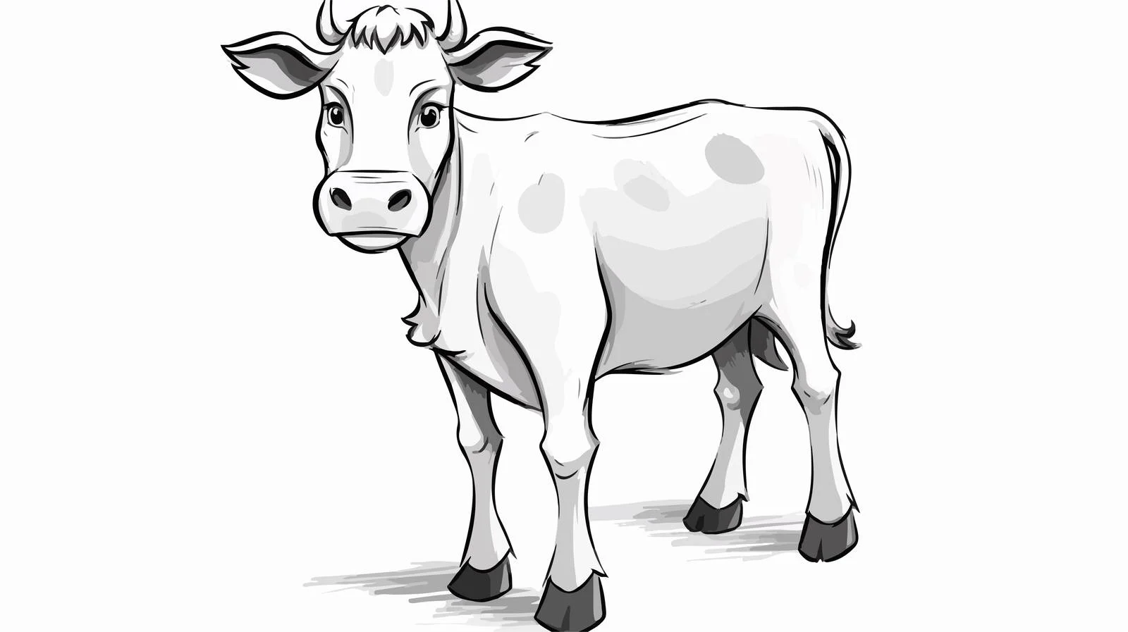 Whimsical Cartoon Cow Illustration — free download from Dotvec