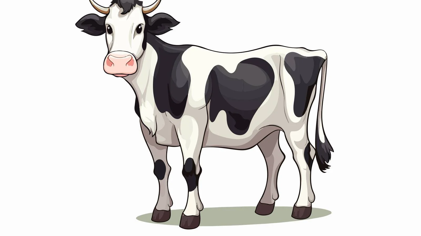 Quirky Cartoon Cow Illustration — free download from Dotvec